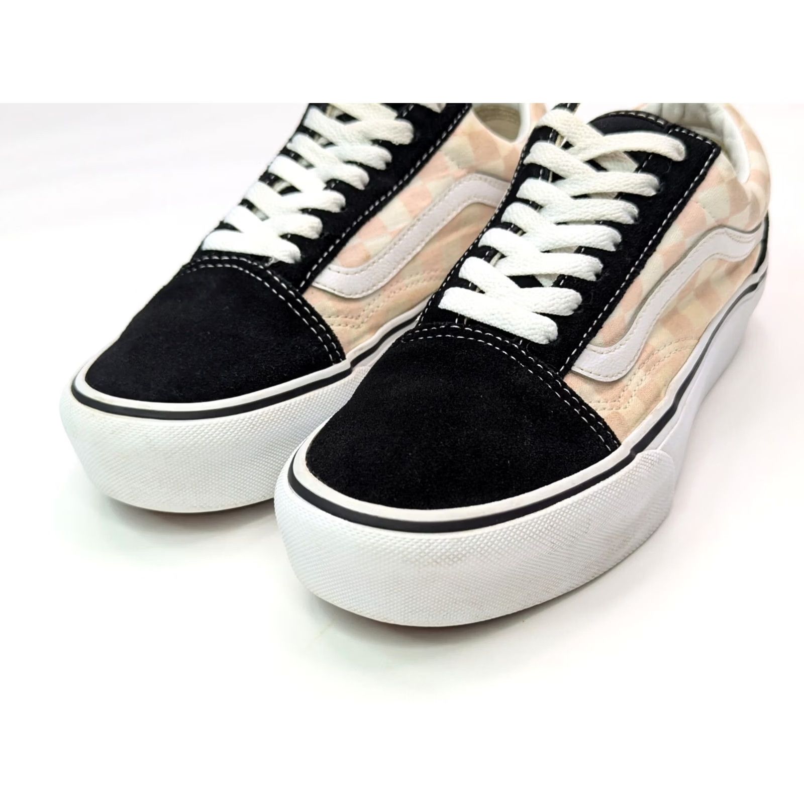 Vans VANS Checker Pink & Black Suede Low Top Sneaker Shoe Women 7 Lace Up Cap Toe, Vans Old Skool, Sneaker, 2021, Redefined Fit Size M / US 6-8 / IT 42-44 - 4 Thumbnail