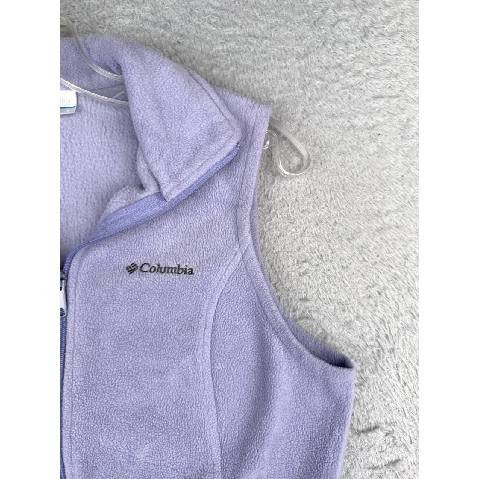 Vintage Columbia Vest Women Small Purple Fleece 100% Polyester Full Zip Walking Golf Size M / US 6-8 / IT 42-44 - 2 Thumbnail