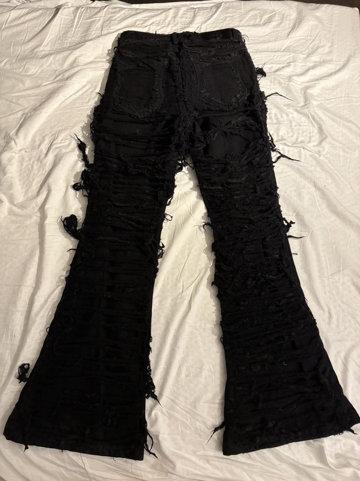 Other Rare black distressed crest flared denim Size US 30 / EU 46 - 4 Thumbnail