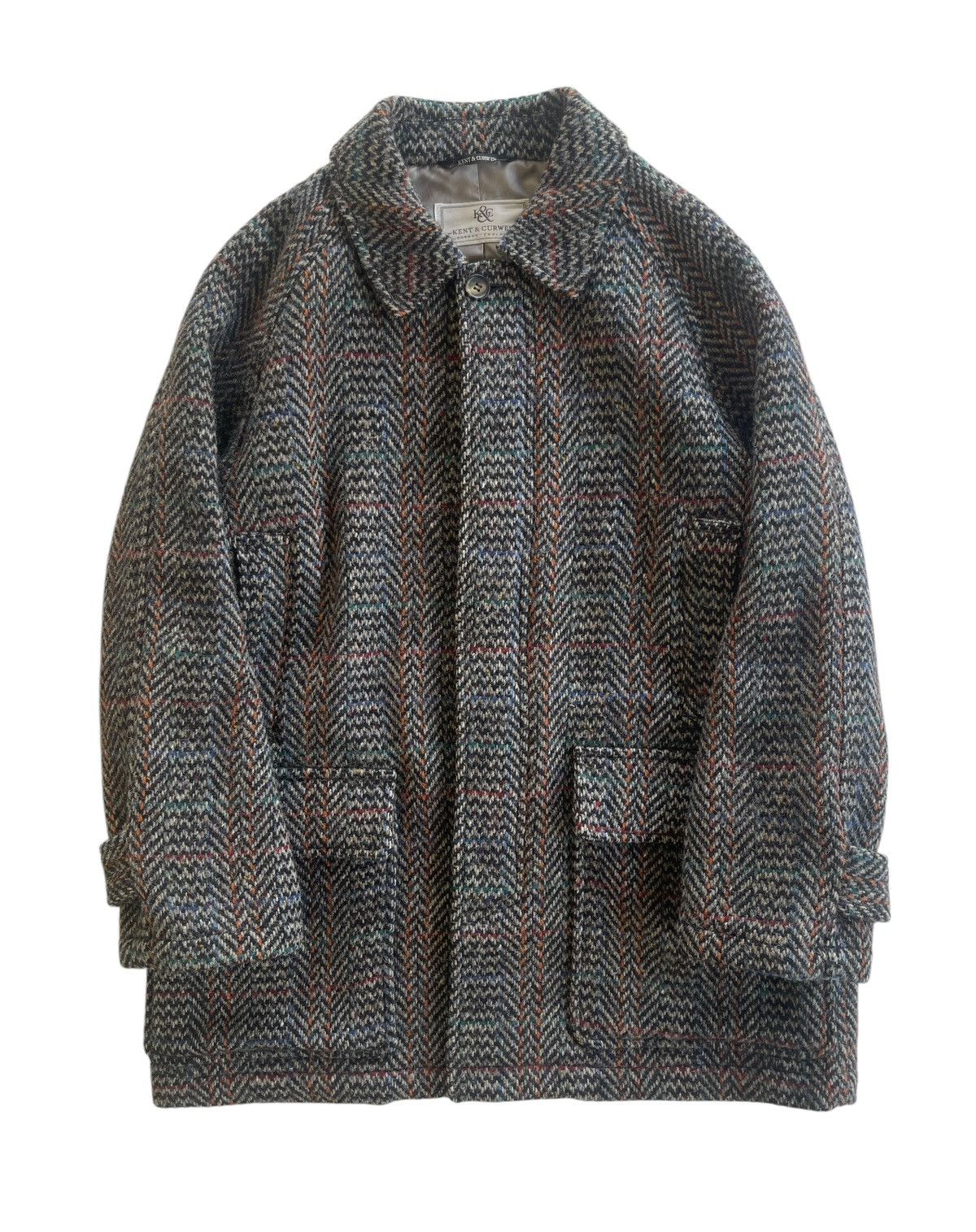 Kent & Curwen Kent & Curwen Wool Herringbone Tweed Jacket Size US M / EU 48-50 / 2 - 2 Thumbnail