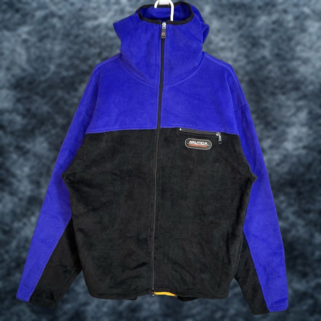 Nautica NWT! Nautica Fleece Jacket Full Zip Adult 2XL XXL Blue Black Mens Size US XXL / EU 58 / 5 - 1 Thumbnail