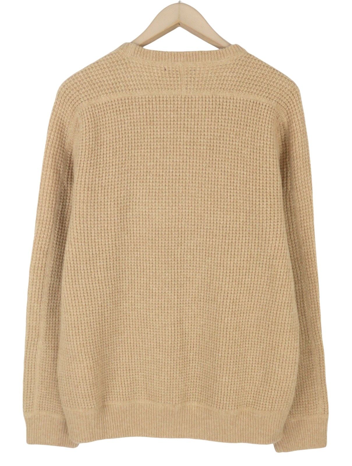 Ralph Lauren BROWN L Wool Alpaca Waffle Knit Pullover 86934 Size US L / EU 52-54 / 3 - 4 Thumbnail