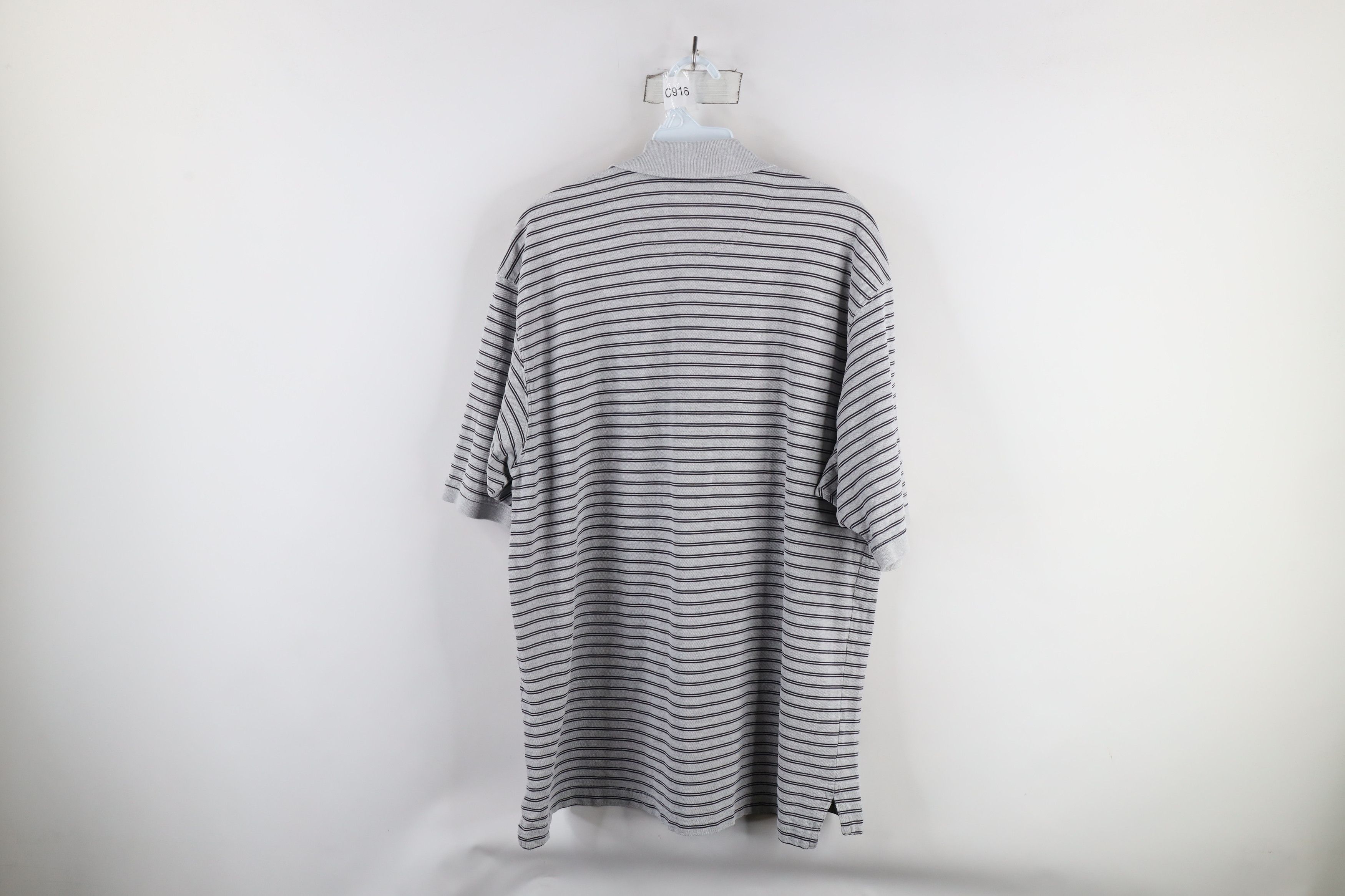 Eddie Bauer × Vintage Vintage 90s Eddie Bauer Knit Collared Golf Polo Shirt Gray Size US L / EU 52-54 / 3 - 10 Thumbnail