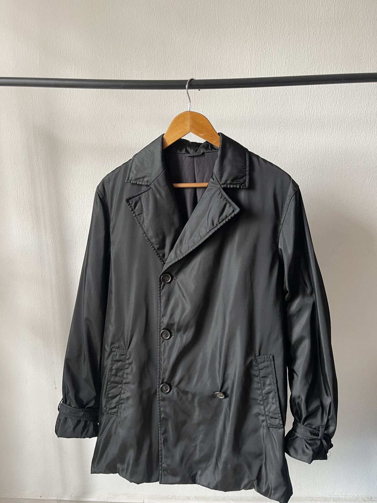 Prada Vintage Prada Nylon Long Coat 96 Size US L / EU 52-54 / 3 - 2 Thumbnail