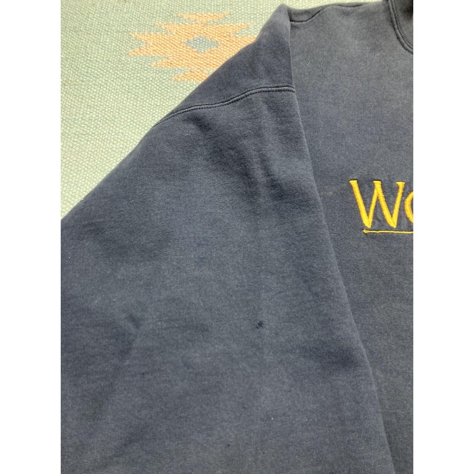 Vintage VINTAGE Sweatshirt Crewneck University Michigan Wolverines Distressed XL Men Blue Pullover Shirt Size US XL / EU 56 / 4 - 7 Thumbnail