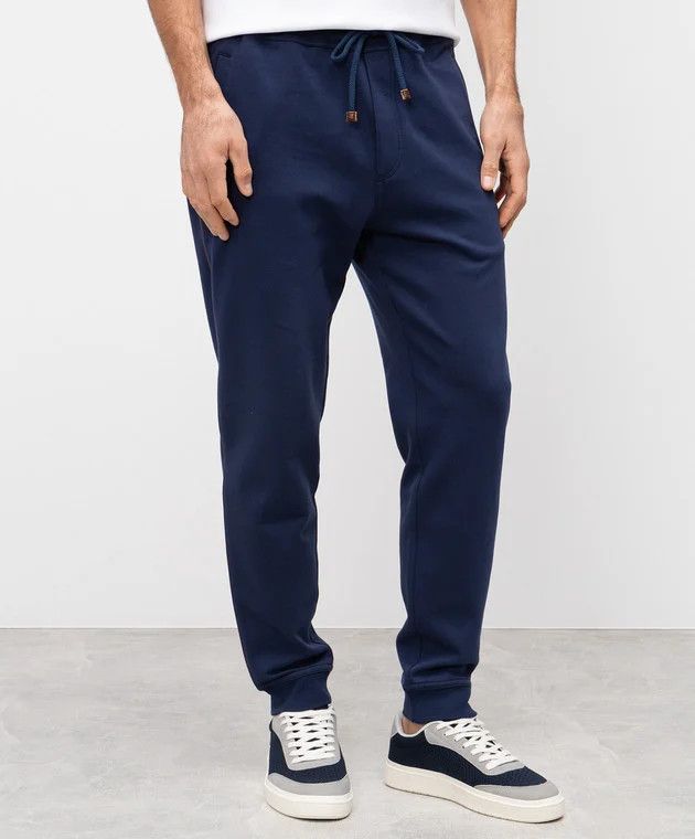 Brunello Cucinelli o1y0526 Jogger & Sweatpant in Blue Size US 36 / EU 52 - 2 Thumbnail
