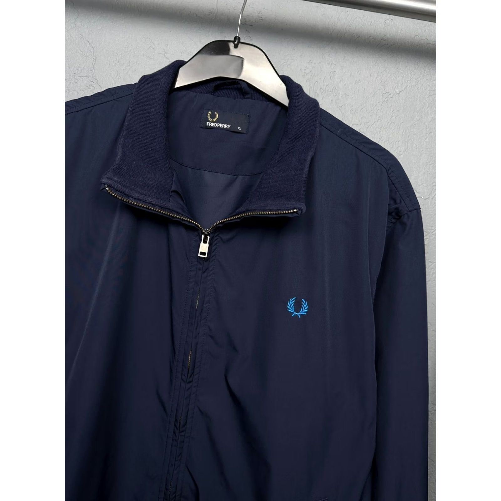 Fred Perry Fred Perry Jacket Nylon Mens XL Blue Logo Windbreaker Size US XL / EU 56 / 4 - 2 Thumbnail