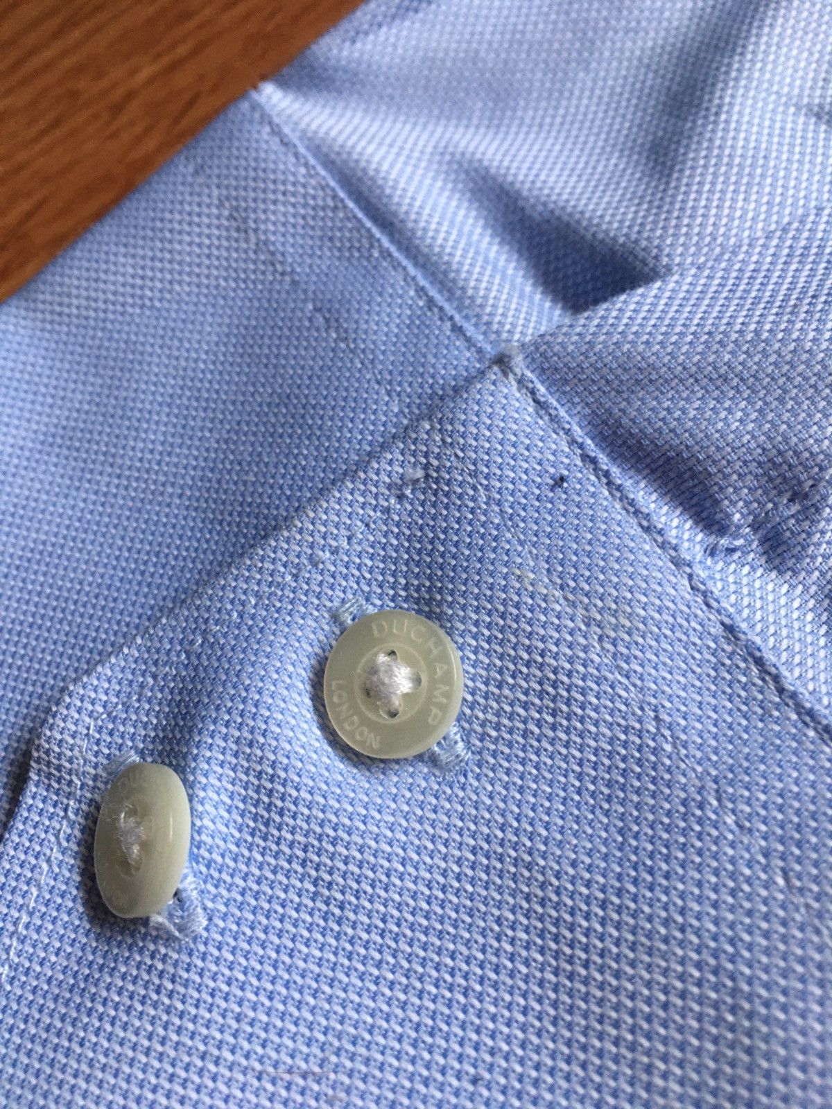 Duchamp DUCHAMP London Tailored Fit Men’s Blue Shirt EU 42 US 16.5 Size 42R - 6 Thumbnail