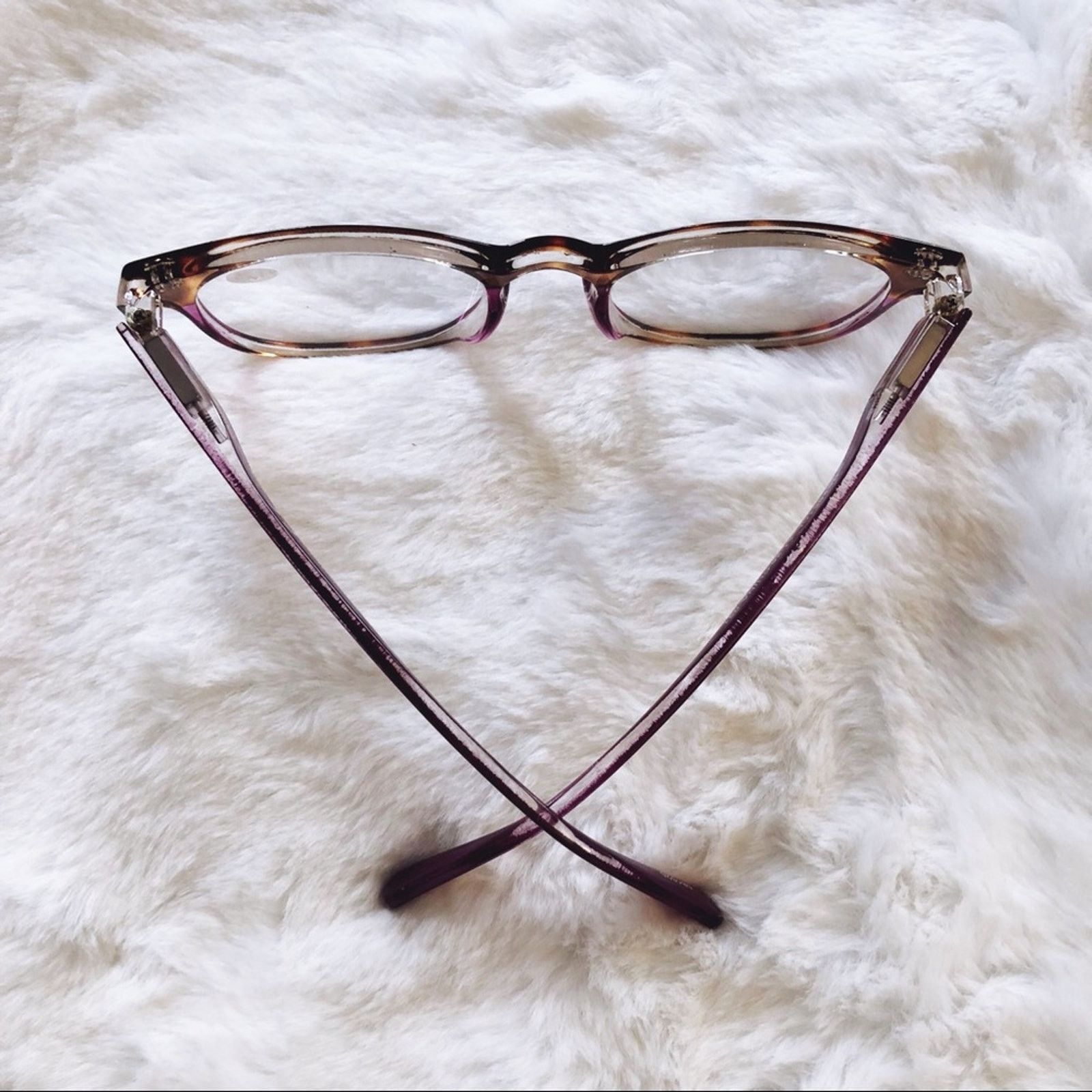 Other Hector Purple & Brown Round Rim Reader Glass Size ONE SIZE - 6 Thumbnail