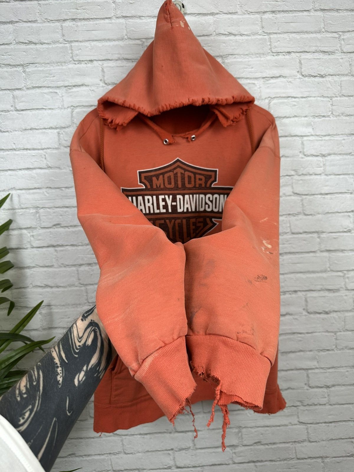 Harley Davidson (XL) ABSOLUTELY BLASTED OUT THRASHED Harley Davidson Hoodie Size US XL / EU 56 / 4 - 3 Thumbnail