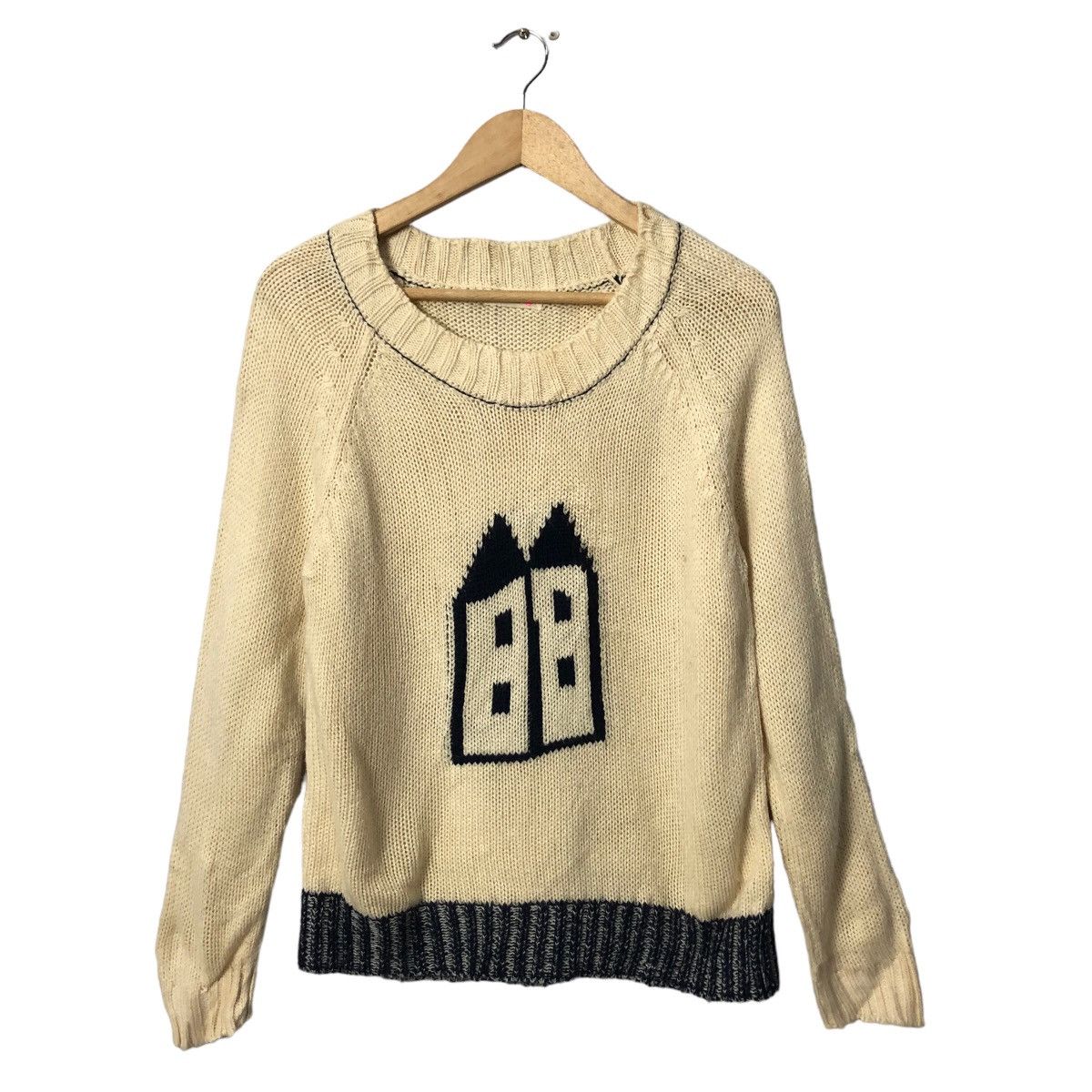 Aran Isles Knitwear Vintage Pou Dou Dou Big Logo Knitwear Sweater Jumper Size S / US 4 / IT 40 - 1 Thumbnail