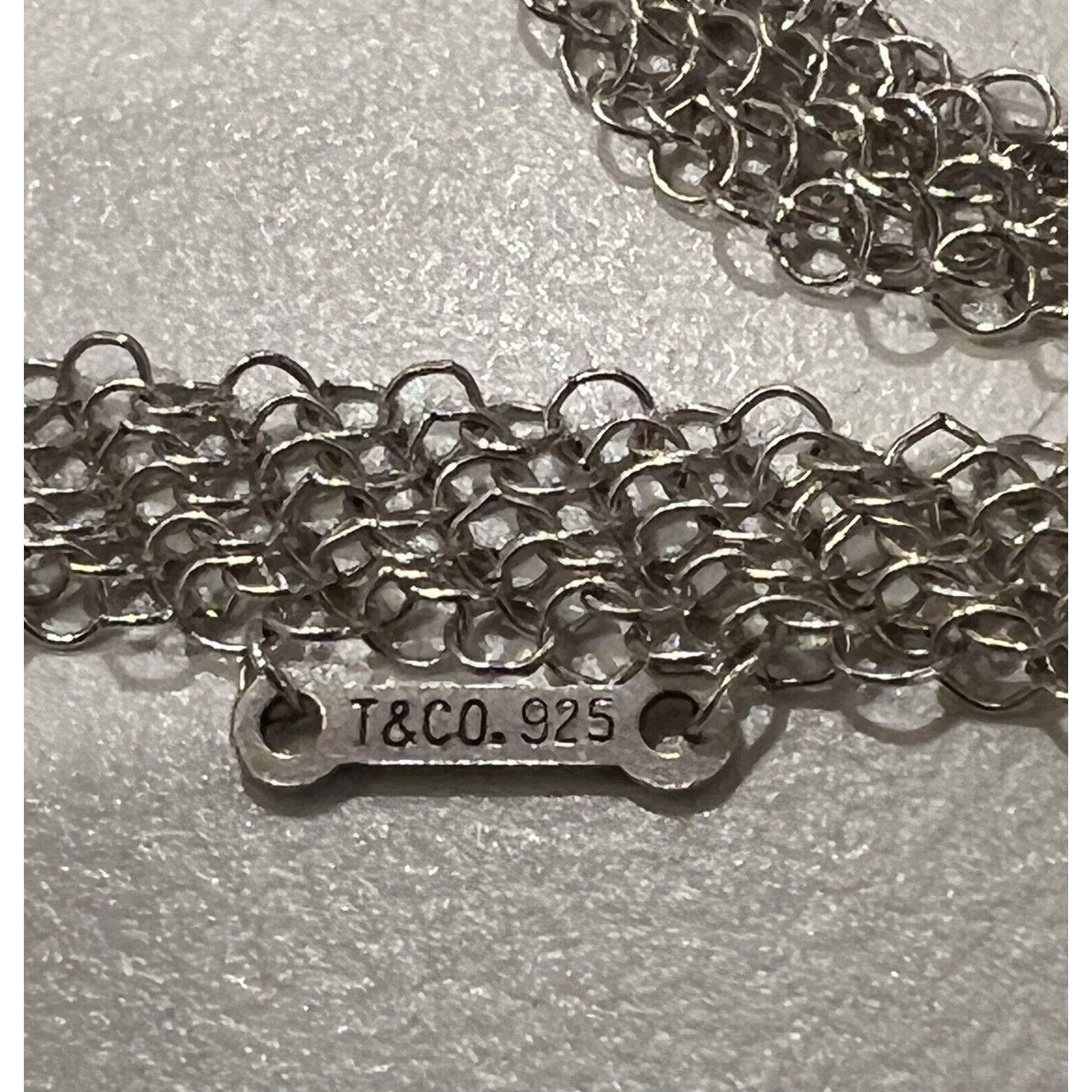 Tiffany & Co. Tiffany & Co. Elsa Peretti Open Heart 30in Chain 925 Mesh Size ONE SIZE - 5 Thumbnail