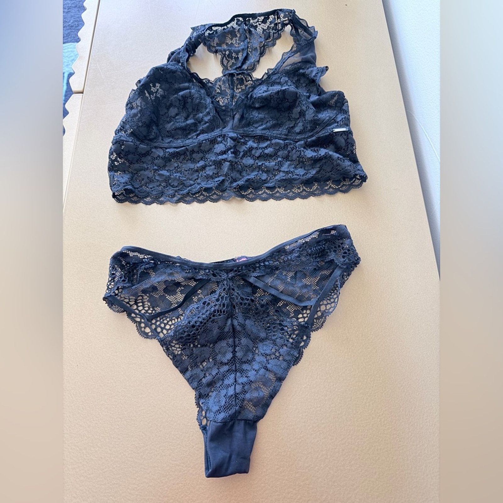 Other Black Lace Bralette & Panty Set Bra size M panties size S Size ONE SIZE - 4 Thumbnail