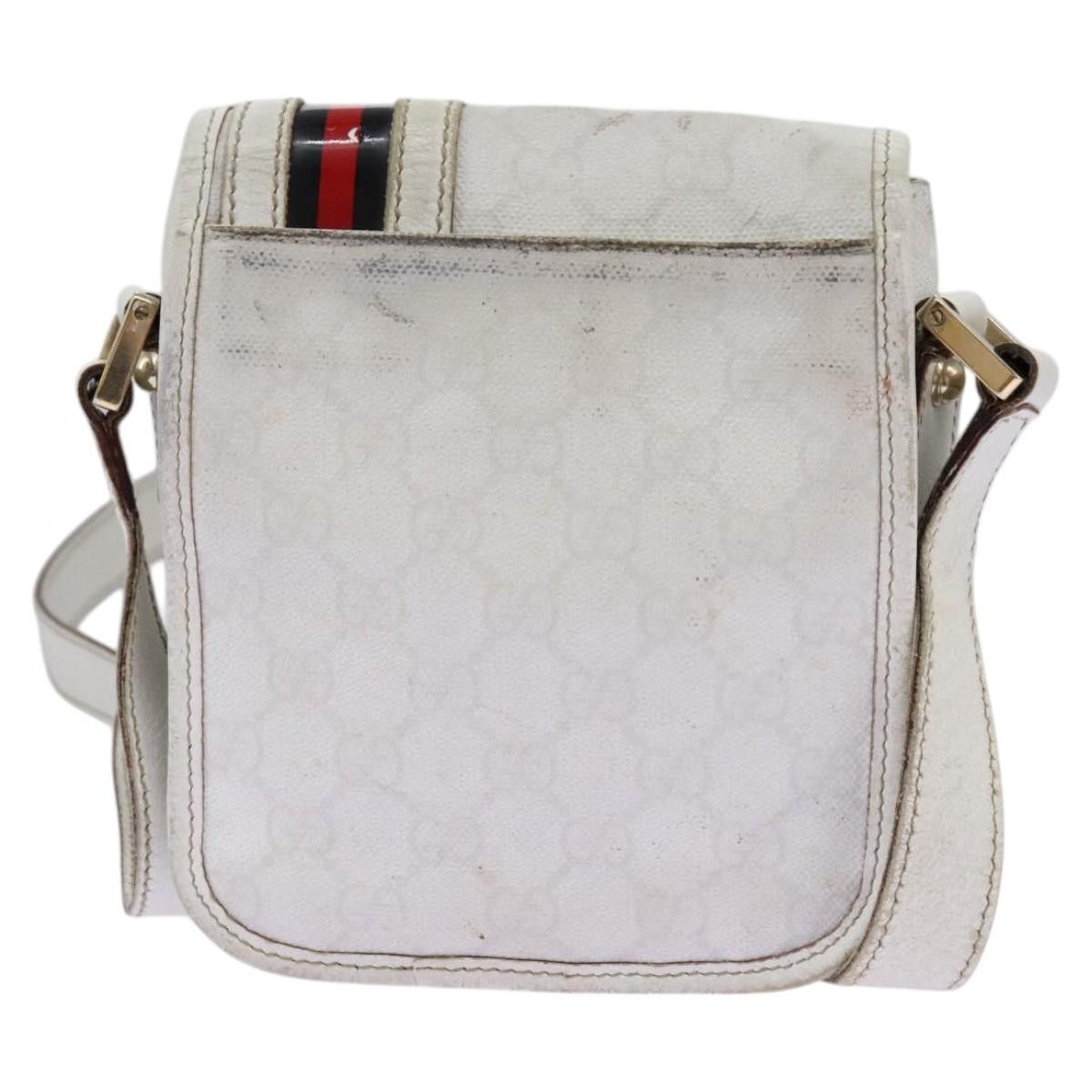 Gucci GUCCI GG Supreme Sherry Line Shoulder Bag Pvc White Gold Size ONE SIZE - 2 Thumbnail