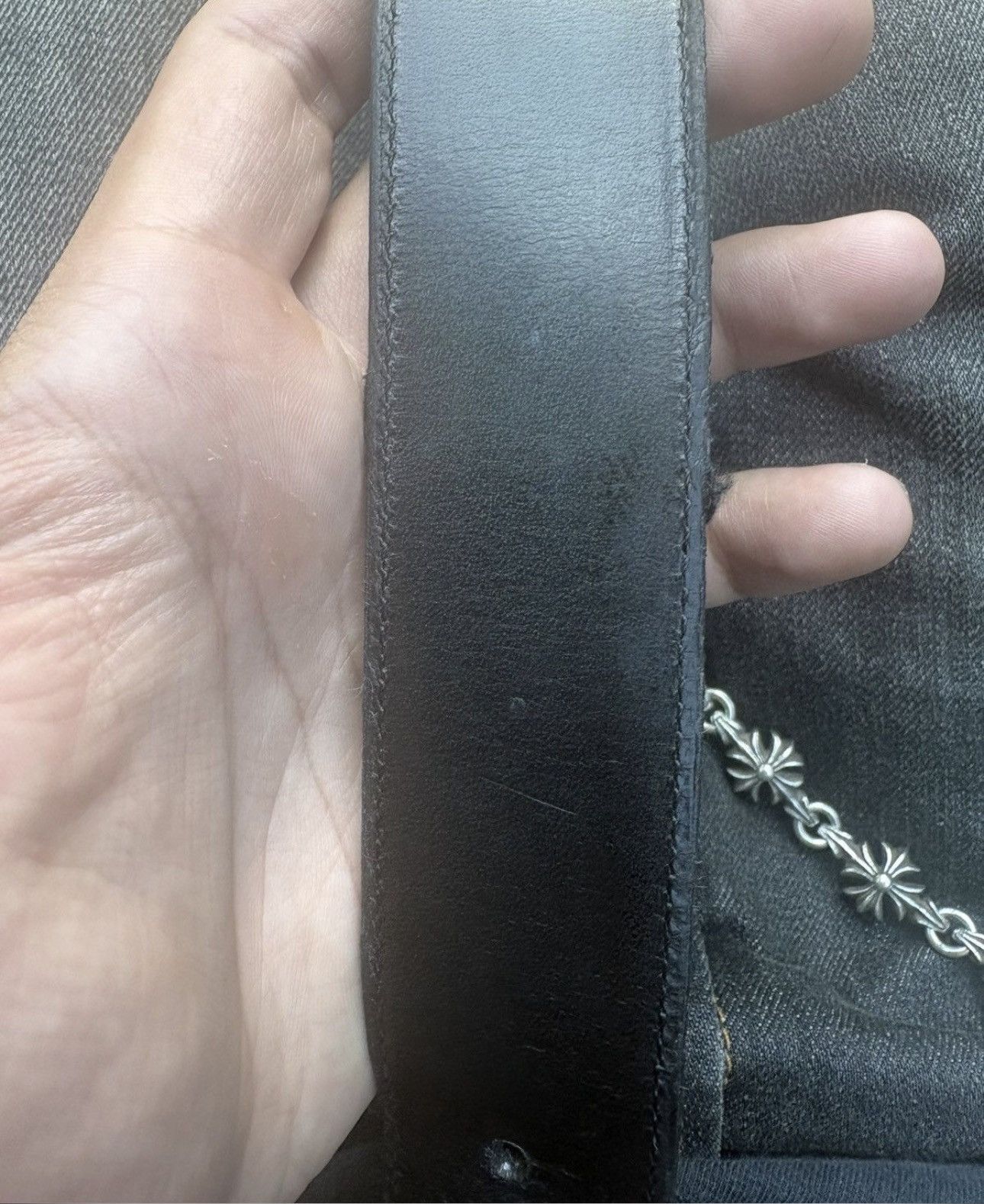 Chrome Hearts - Chrome Hearts Leather Roller Belt Size 38 - 18 Thumbnail