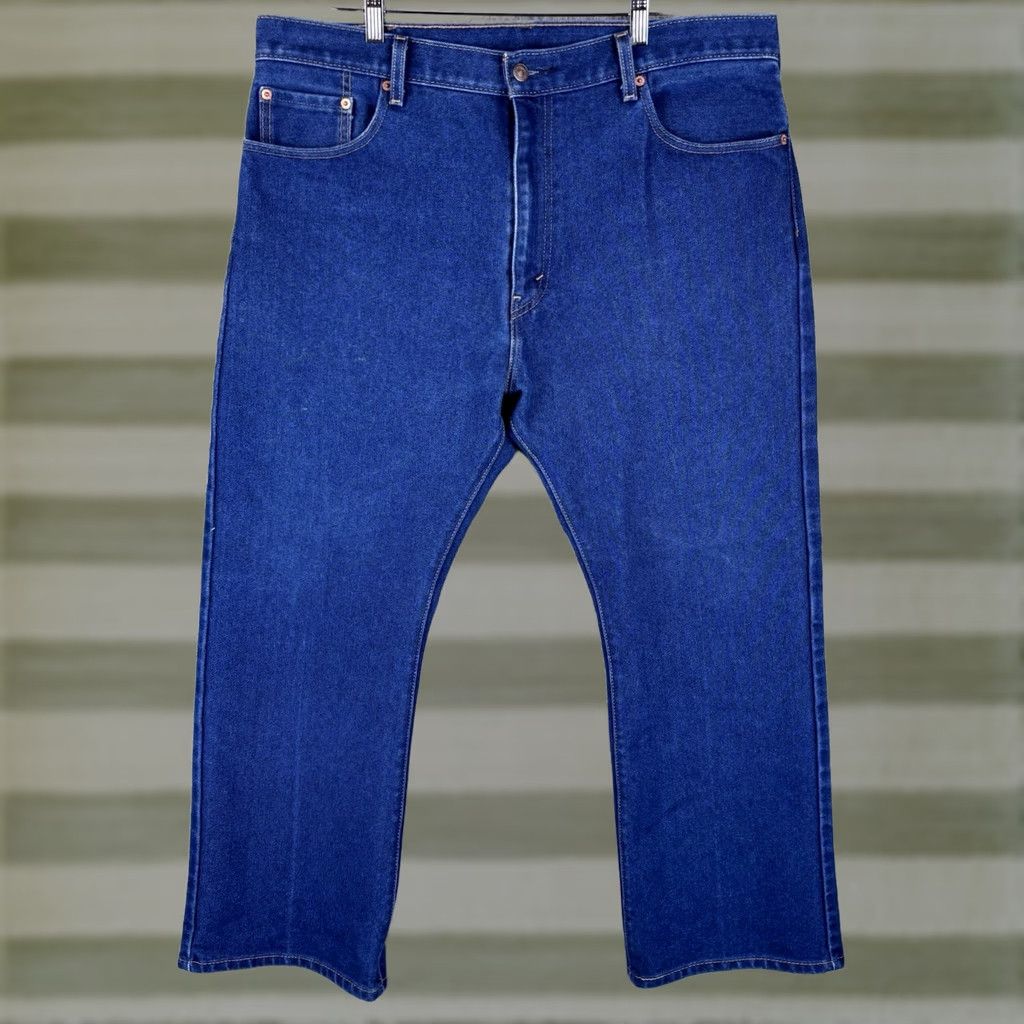 Levi's VINTAGE Levi's 517 Jeans Mens Bootcut 38x30 Blue Medium Wash Denim - 5-Pocket Regular Rise Blue Rock USA 30x30 Belt Loops Mens Jeans Size US 38 / EU 54 - 1 Thumbnail