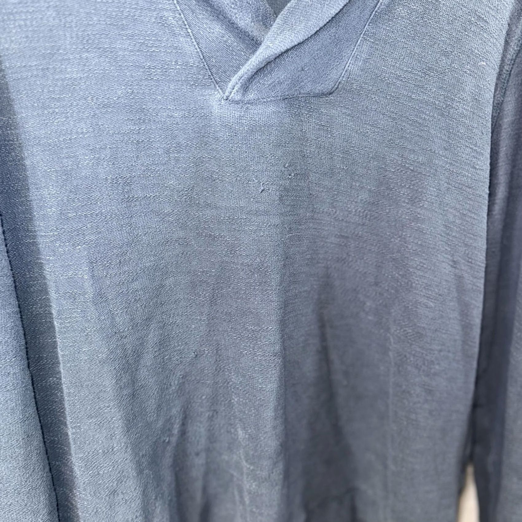 Marine Layer Marine Layer Sweater Women’s Medium Blue Shawl Collar Waffle Knit Pullover Size M / US 6-8 / IT 42-44 - 4 Thumbnail