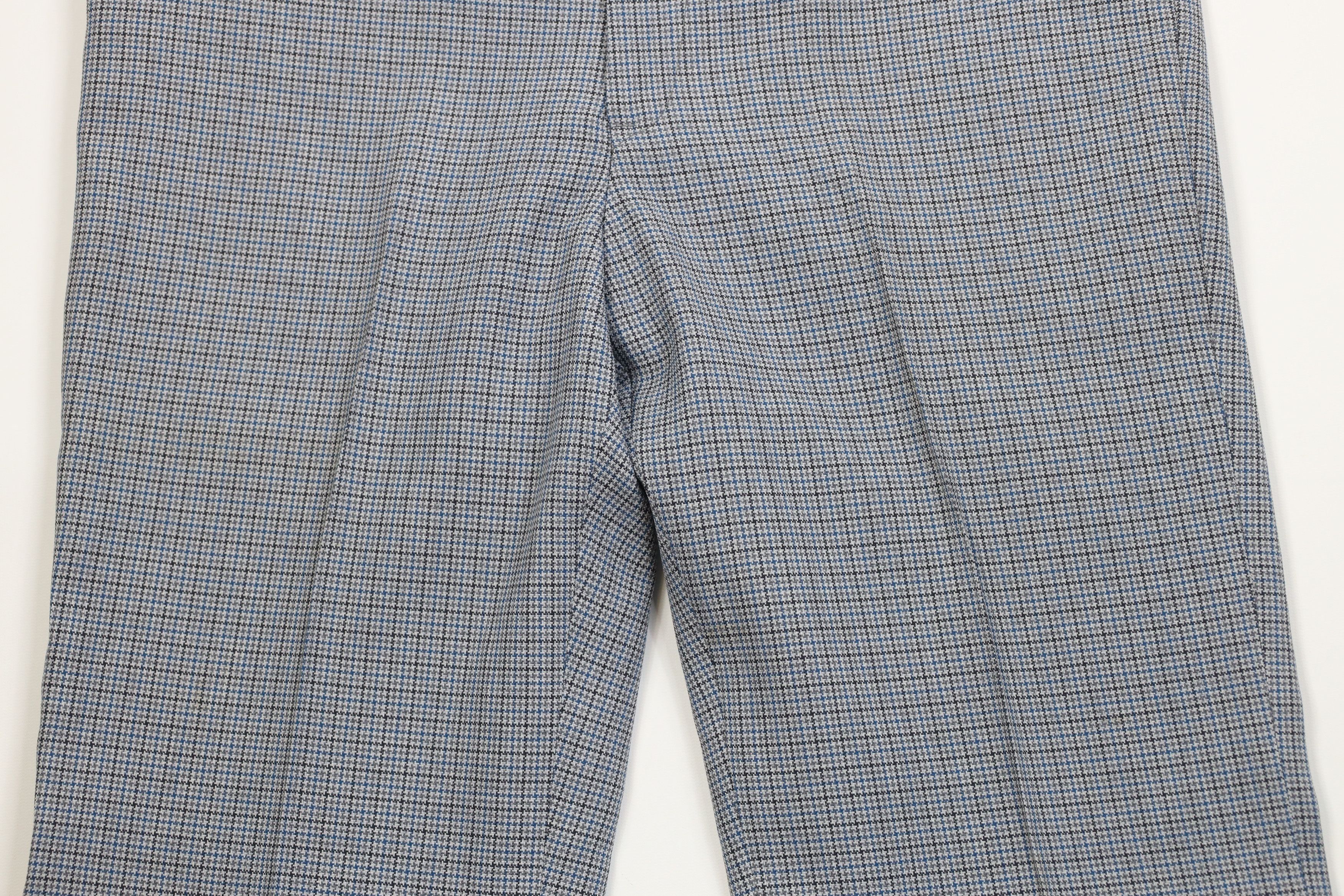 Vintage Vintage 70s Knit Flared Wide Leg Chino Pants Houndstooth USA Size US 34 / EU 50 - 3 Thumbnail