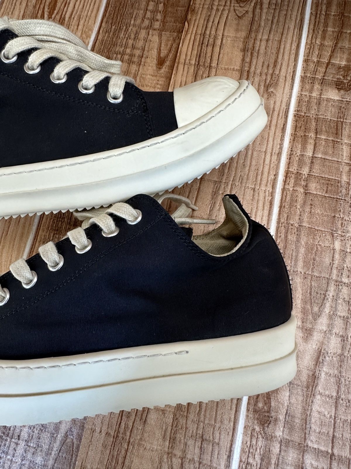 Rick Owens Rick Owens DRKSHDW Nylon Ramones Low Top Sneakers Size US 6 / IT 36 - 17 Thumbnail