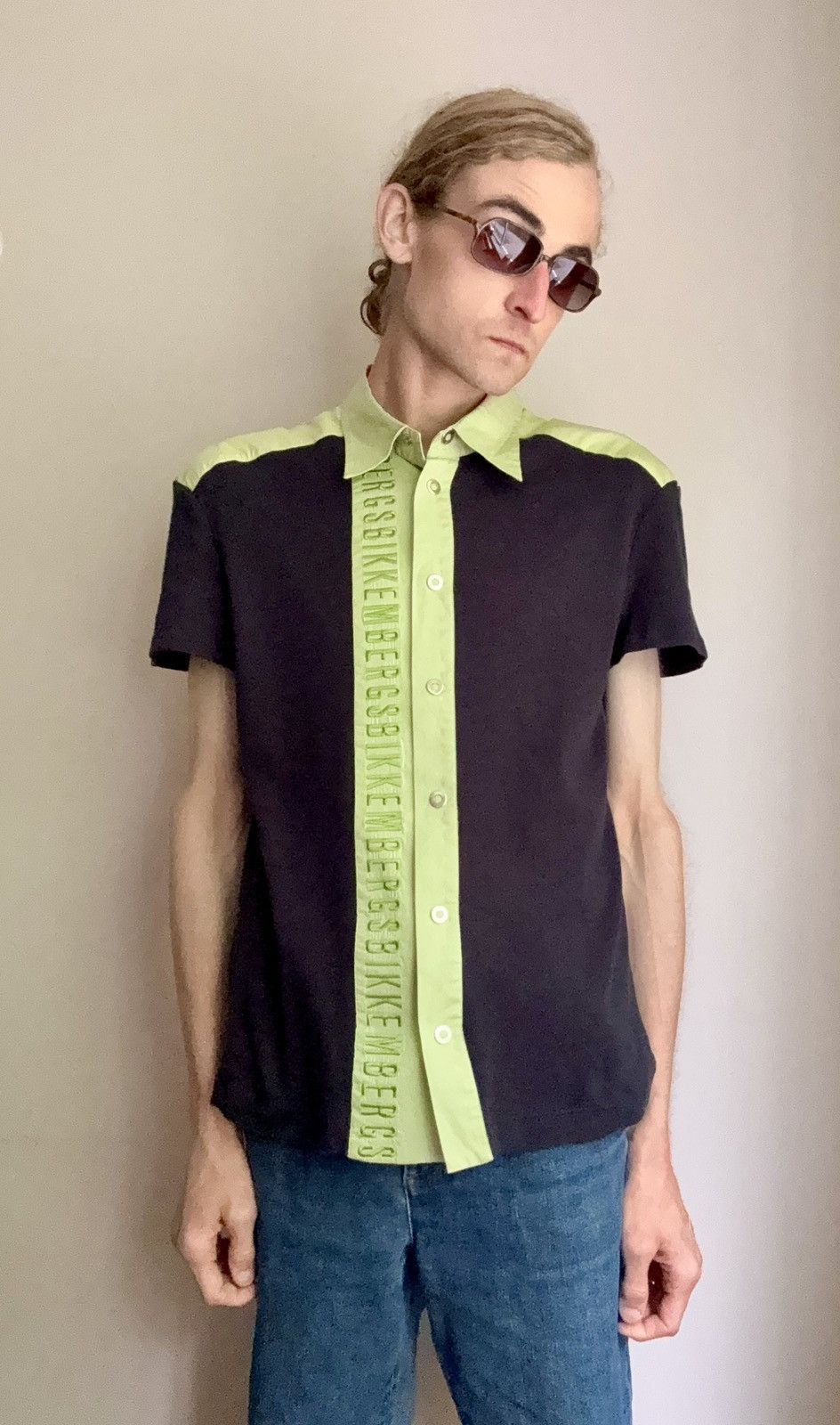 Dirk Bikkembergs Dirk Bikkembergs Vintage Snap Button Logo Bowling Shirt Size US M / EU 48-50 / 2 - 18 Thumbnail