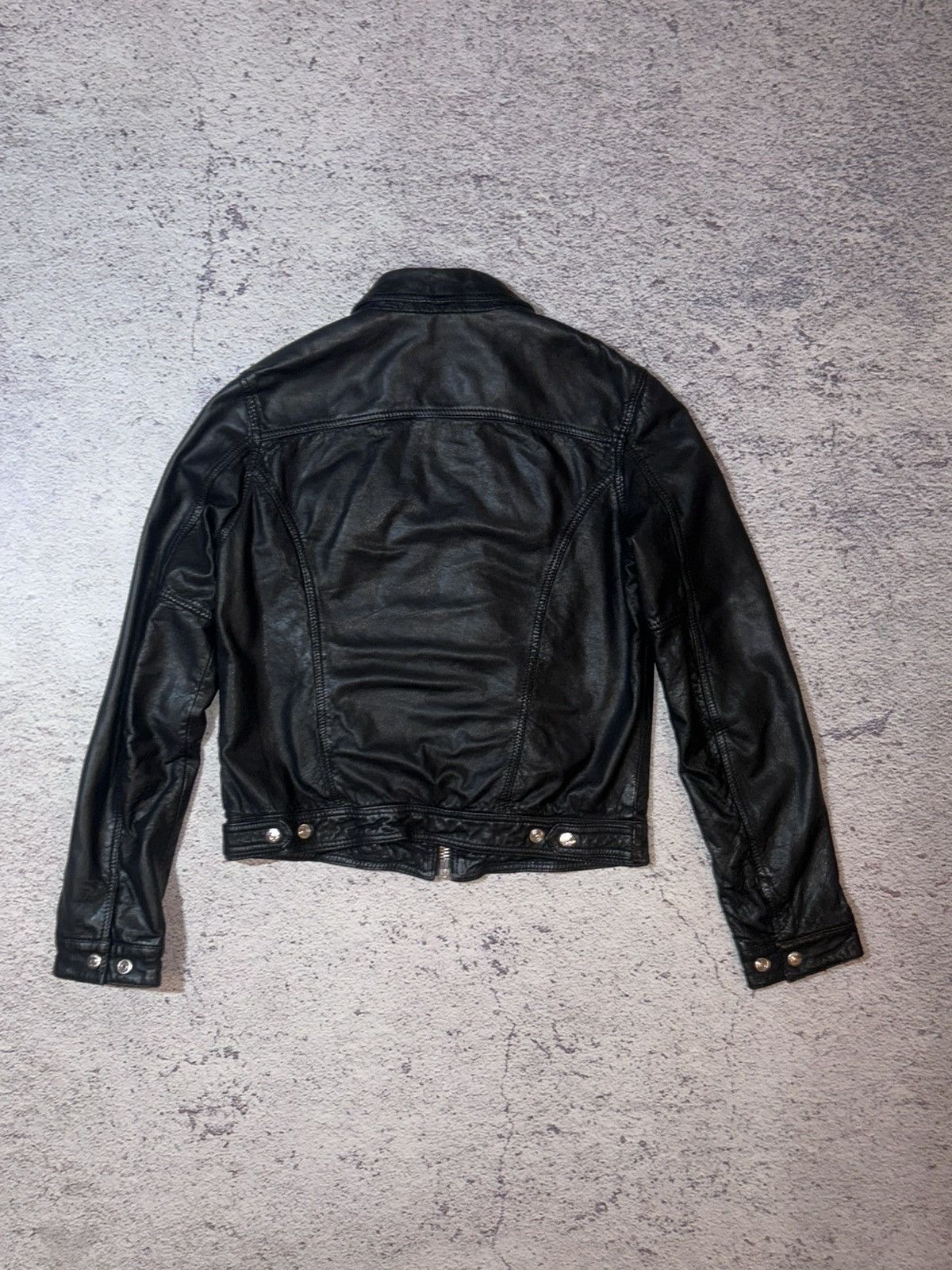 Schott Schott NYC Black Biker Jacket Leather Jacket Lambskin Size S / US 4 / IT 40 - 15 Thumbnail