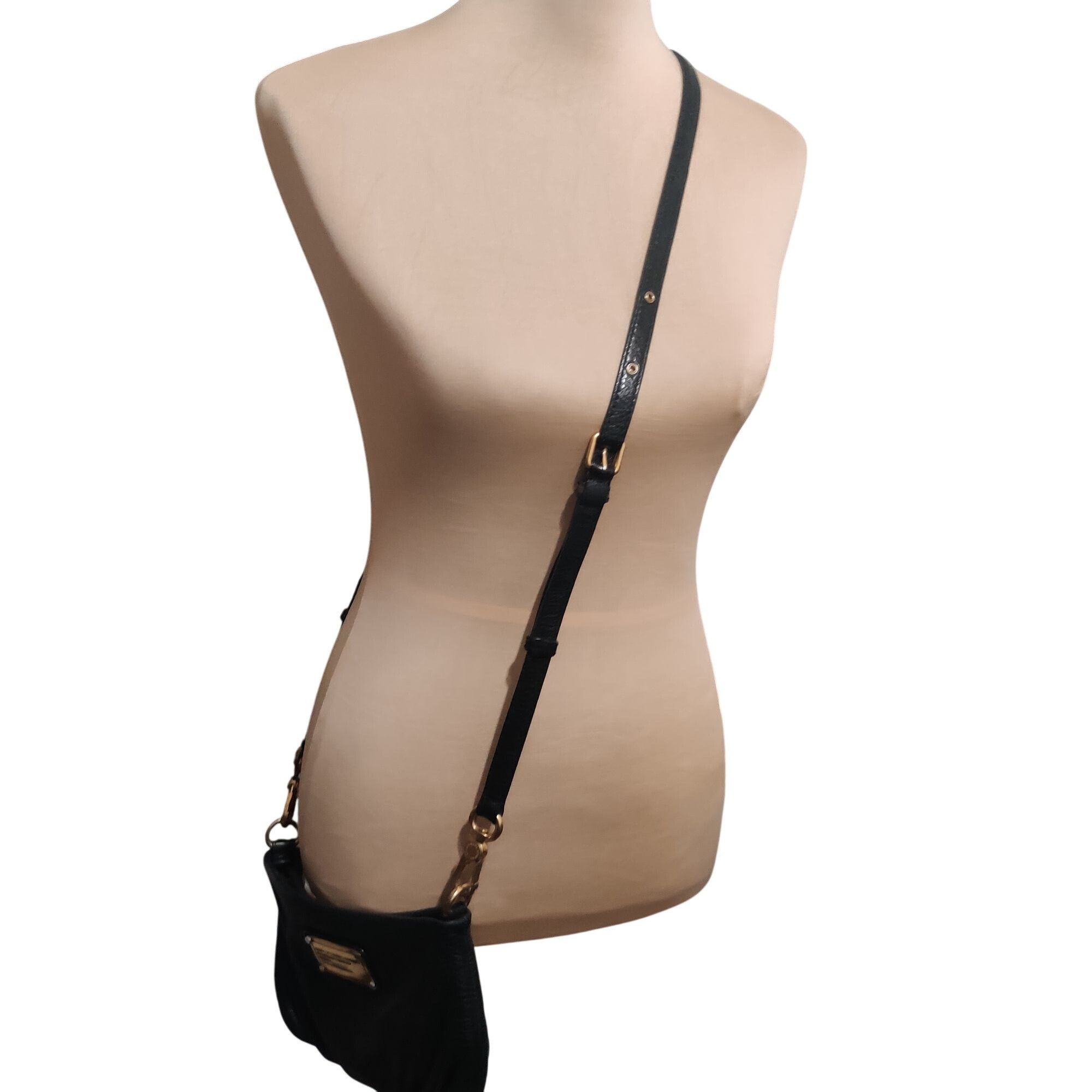 Marc by Marc Jacobs Marc by Marc Jacobs Black Crossbody Bag 9.5x6.5 Gold Hardwar Size ONE SIZE - 3 Thumbnail
