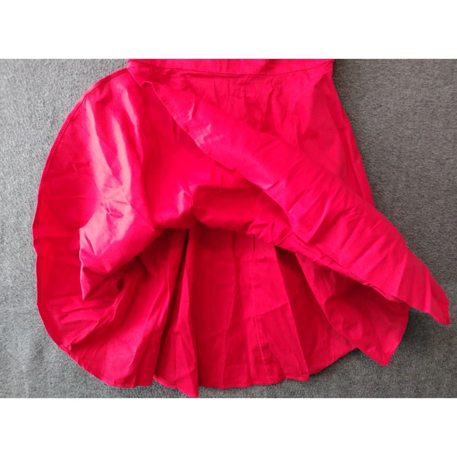 Vintage Pukavt Cap Sleeve Knee Length Dress Red M Fit & Flare Dress Shirt Women Size M / US 6-8 / IT 42-44 - 5 Thumbnail