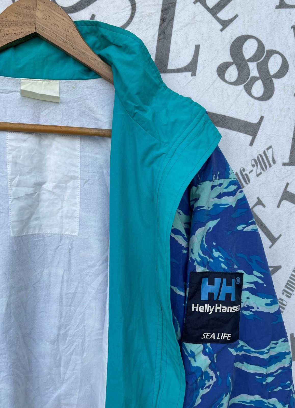 Helly Hansen 🔥Vintage 90's Helly Hansen Blue Flame Bomber Jacket Size US M / EU 48-50 / 2 - 13 Thumbnail