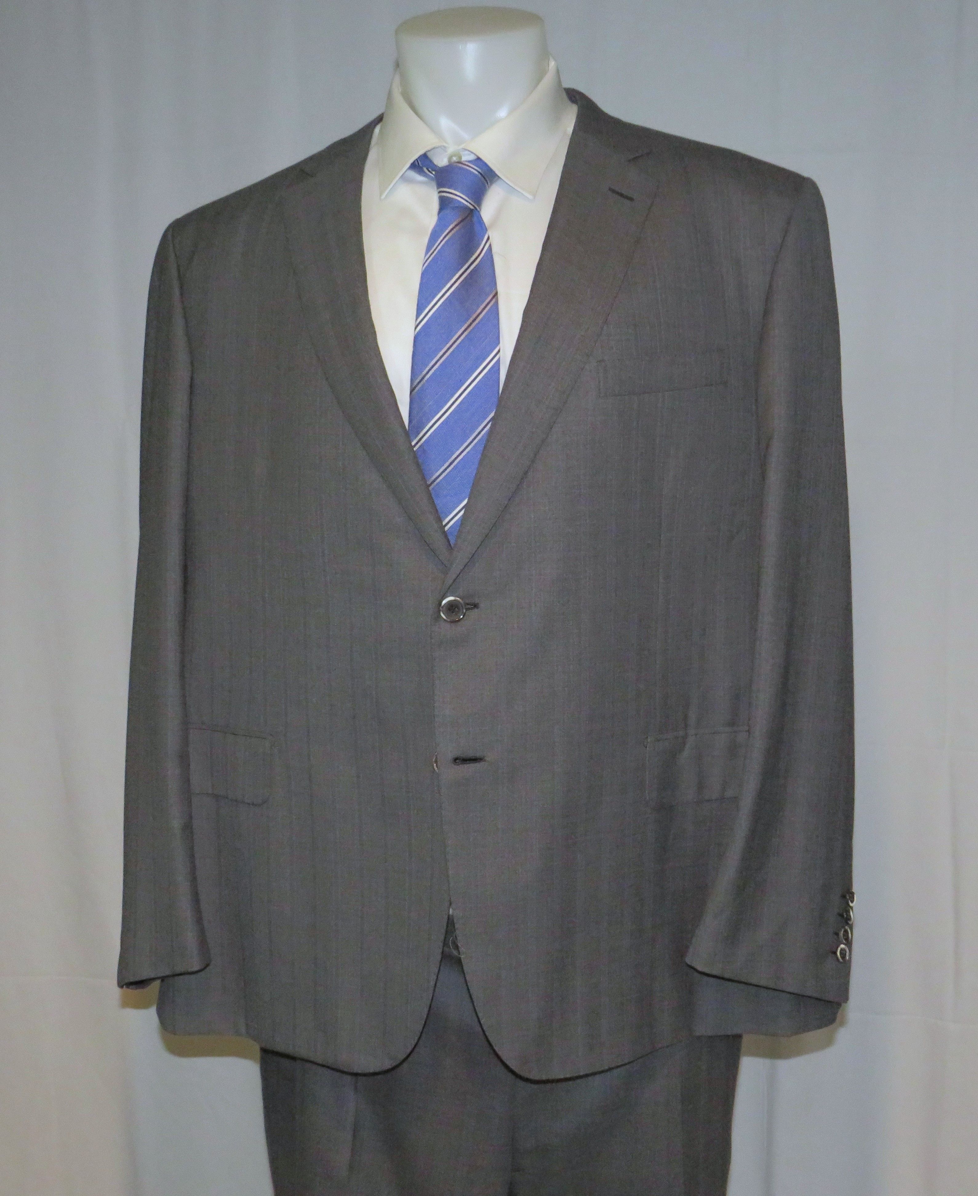 Brioni Gray Striped Silk Blend Current Two Button Suit 52R NWT Size 52R - 3 Thumbnail