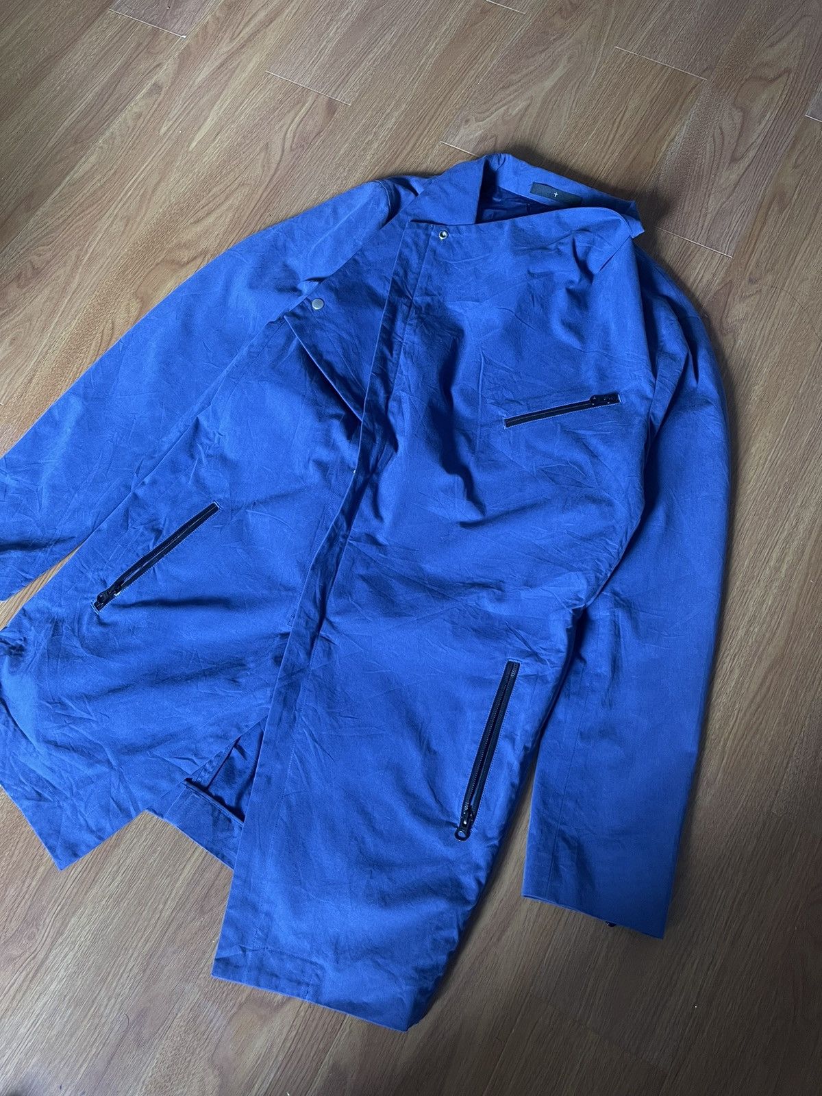 If Six Was Nine THE ♰ TWELVE ♰ Asymmetrical Wrap Coat In Blue Size M / US 6-8 / IT 42-44 - 6 Thumbnail