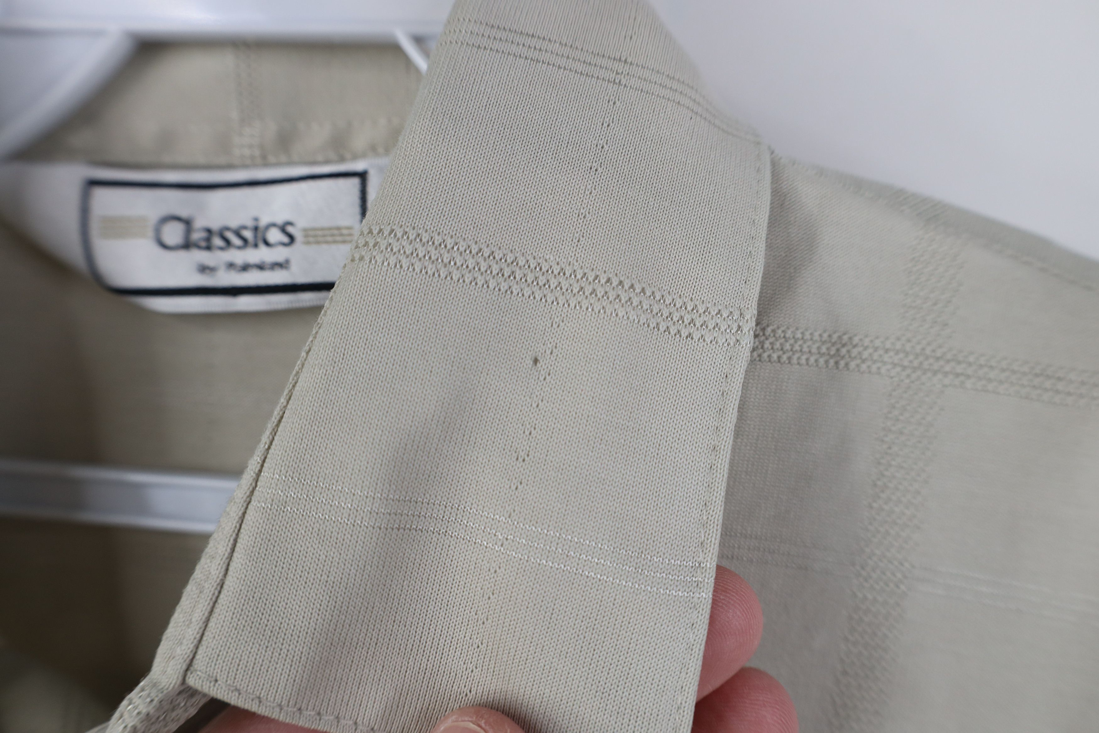Vintage Vintage 90s Streetwear Knit Pullover Polo Shirt Beige Size US M / EU 48-50 / 2 - 5 Thumbnail