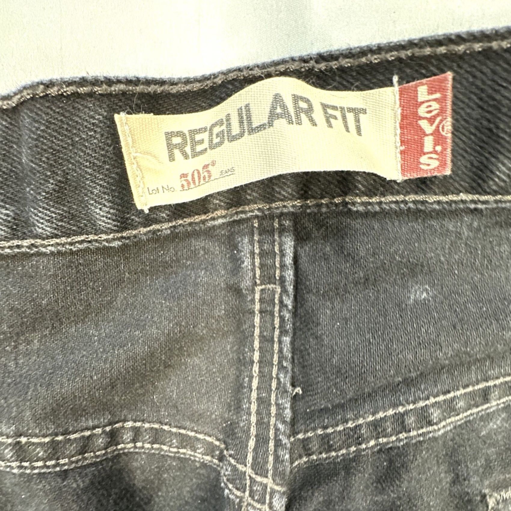 Levi's VINTAGE Levi's Denim Jeans 505 Black Regular Fit 5-Pocket Men's W36 Straight Zip Closure Size US 36 / EU 52 - 5 Thumbnail