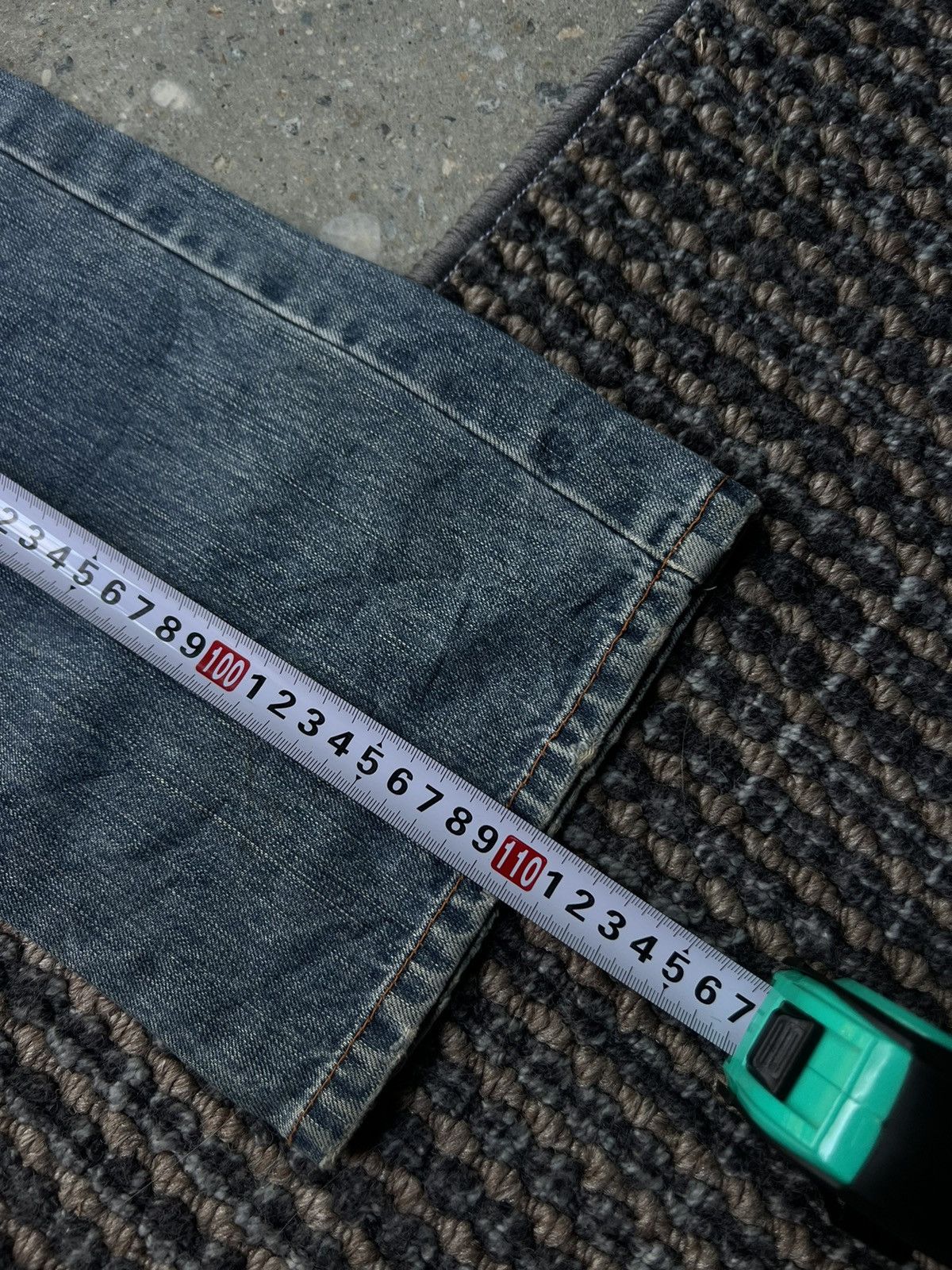 Japanese Brand NIPPON BLUE EMBROIDED EVISU STYLE JEANS Y2K Size US 30 / EU 46 - 10 Thumbnail