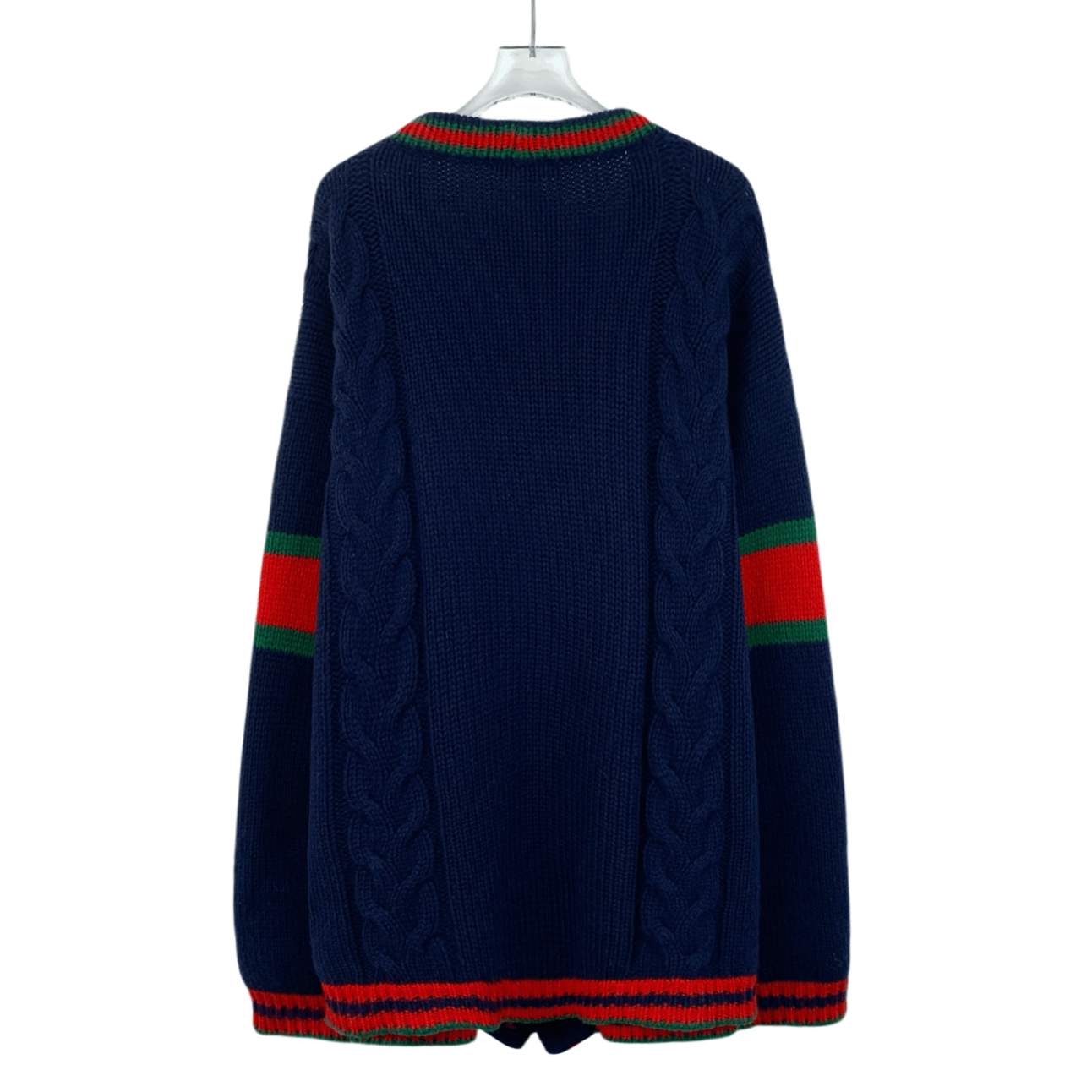 Gucci Gucci Blue Striped Wool Knit Cardigan (Size XXL) Size XXL / US 16-18 / IT 52-54 - 7 Thumbnail