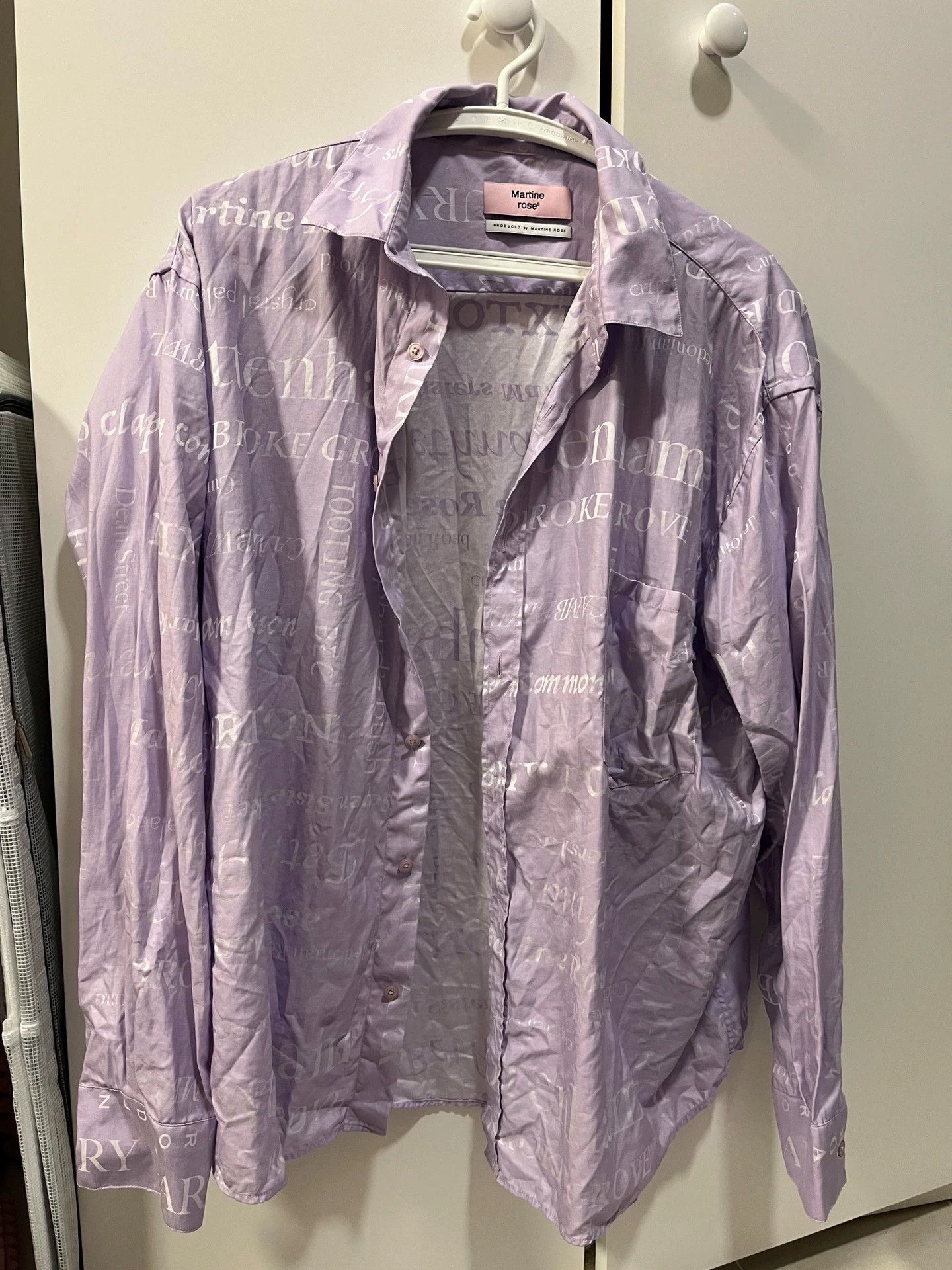 Martine Rose martine rose violet LDN silverembroidered shirt XS Size US XS / EU 42 / 0 - 2 Thumbnail