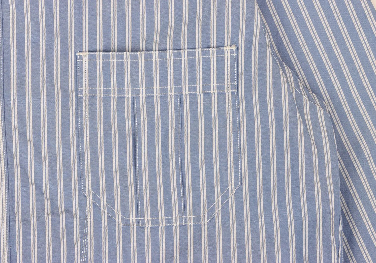 Junya Watanabe Elbow Patch Design Striped Long Sleeve Shirt in Blue Size US S / EU 44-46 / 1 - 6 Thumbnail