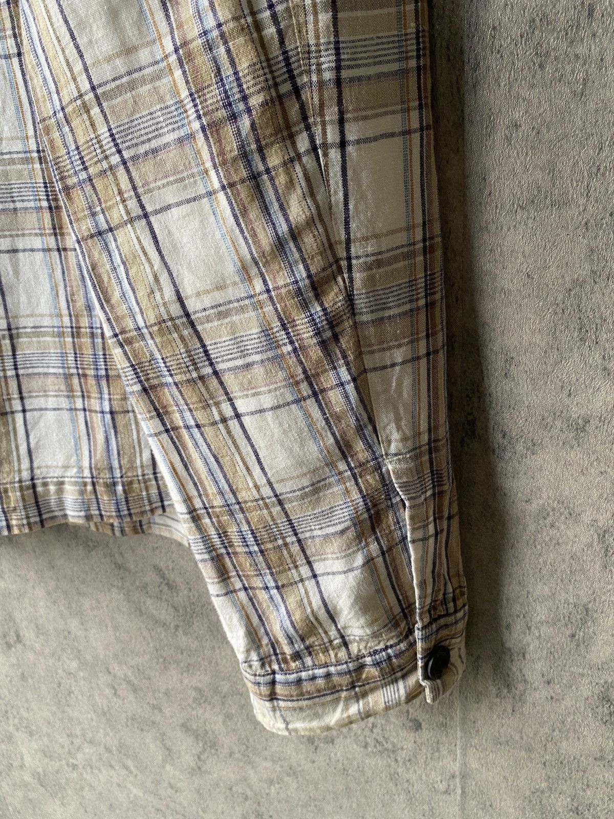 Vintage C.P Company Tartan Design Zipper Button Up Shirt