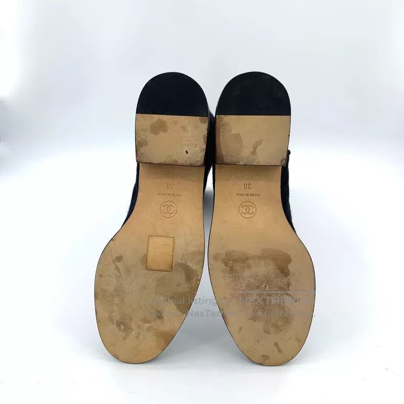 Chanel Chanel Black round toe suede casual flat high boots Size US 7.5 / IT 37.5 - 5 Thumbnail