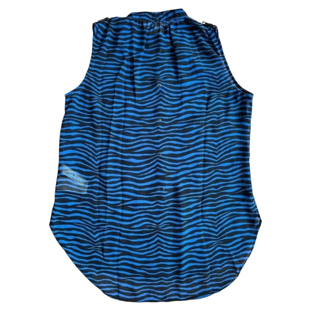Michael Kors Michael Kors Blue Black Stripes Sleeveless Top, S Size S / US 4 / IT 40 - 2 Thumbnail