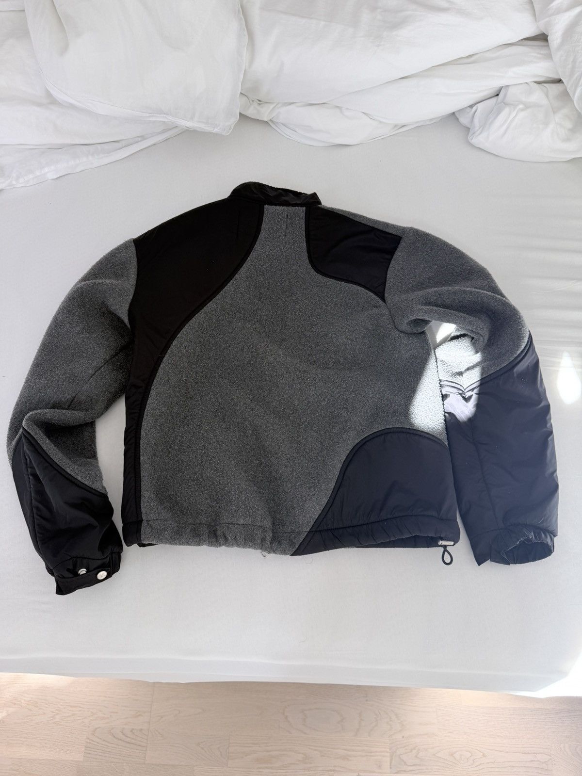 Heliot Emil HELIOT EMIL Grey & Black Paneled Fleece Jacket Size US S / EU 44-46 / 1 - 4 Thumbnail