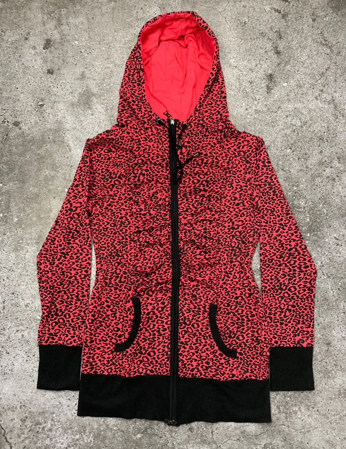 Japanese Brand Y2k Style Dosch Leopard Zipper Hoodie Size M / US 6-8 / IT 42-44 - 2 Thumbnail