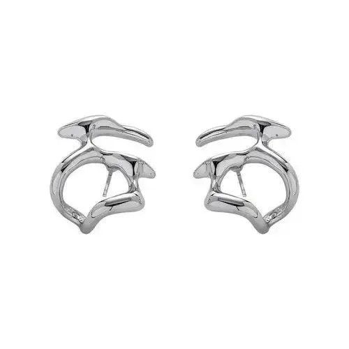 VIBE Irregular Liquid Metal Hollow Earrings Size ONE SIZE - 2 Thumbnail