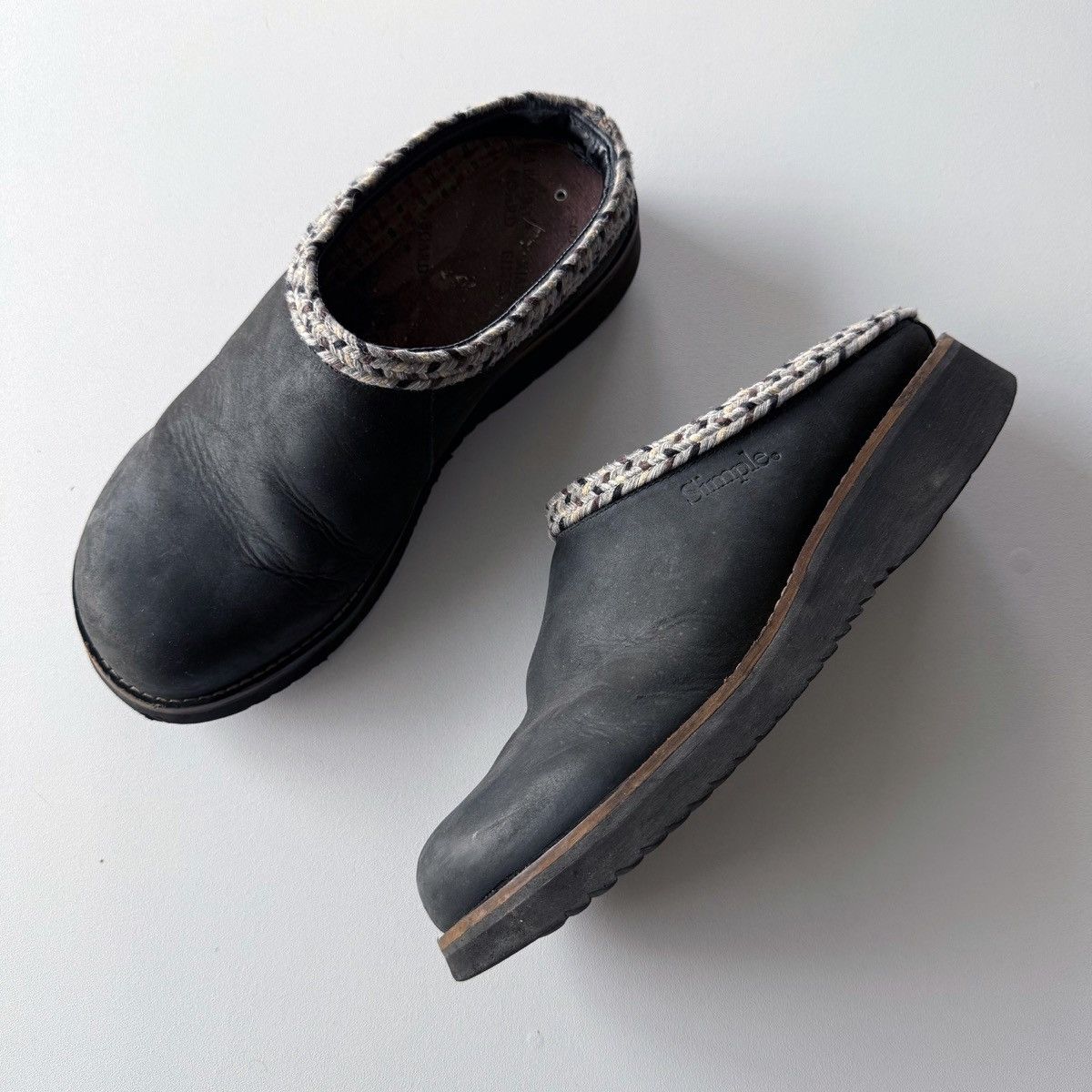 Simple Shoes Simple Shoes | Original Clog Black Leather | Size 9 Size US 9 / EU 42 - 2 Thumbnail