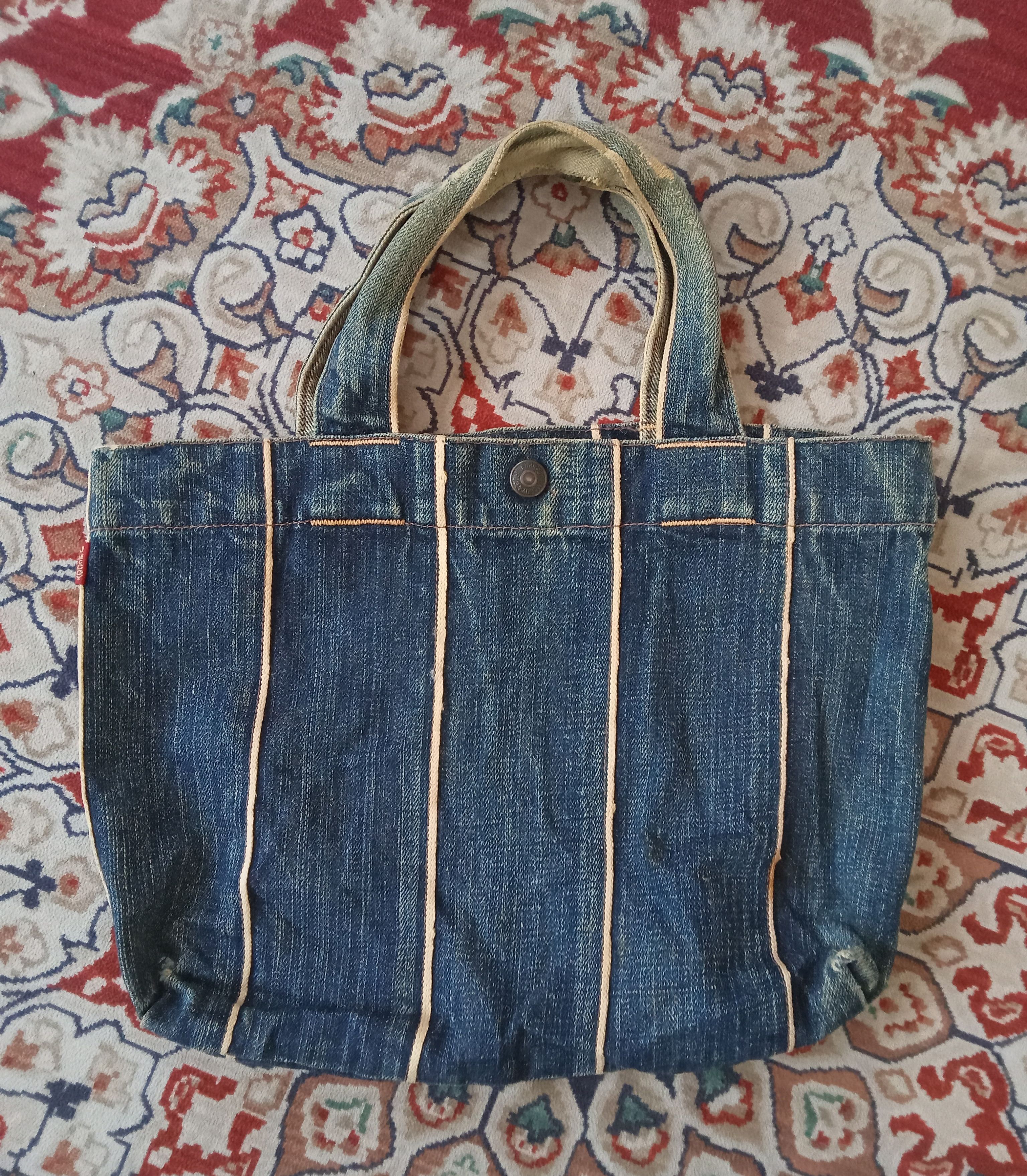 Vintage Vintage Joe McCoy Selvedge Denim Small Tote Bag Size ONE SIZE - 2 Thumbnail