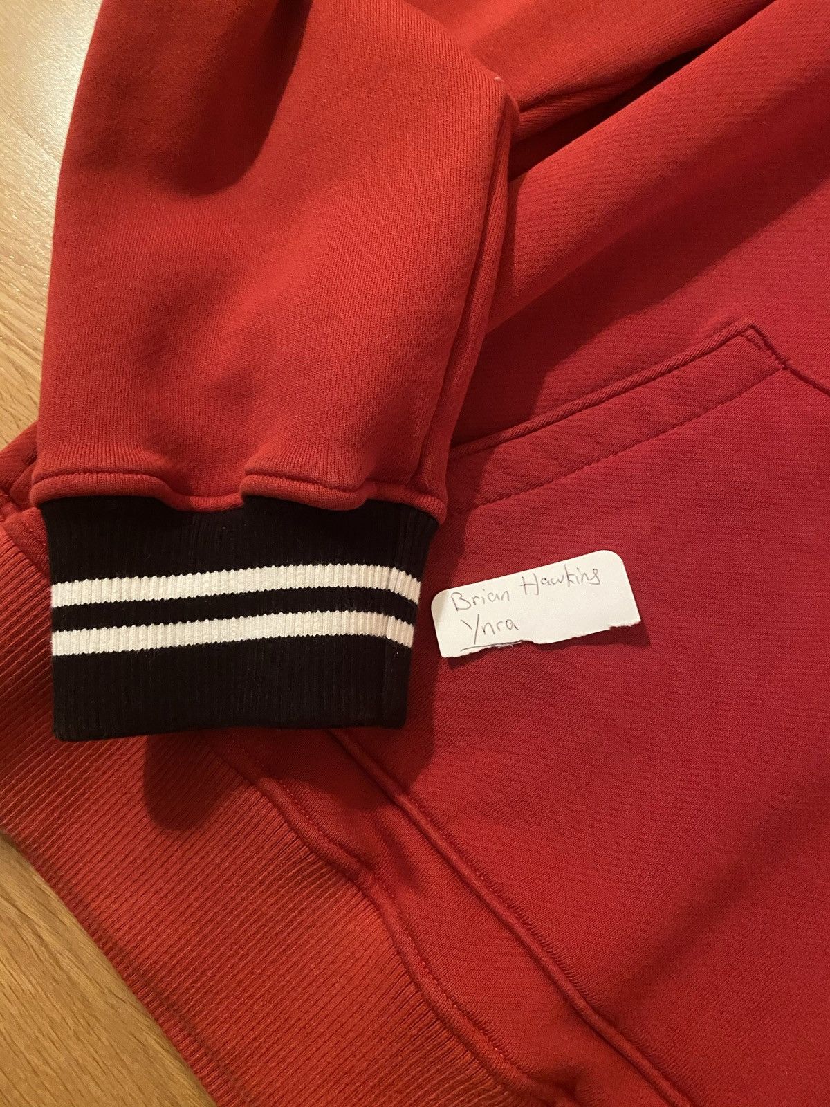 Amiri Amiri Leather-Accented Varsity Pullover Hoodie Size US XL / EU 56 / 4 - 5 Thumbnail