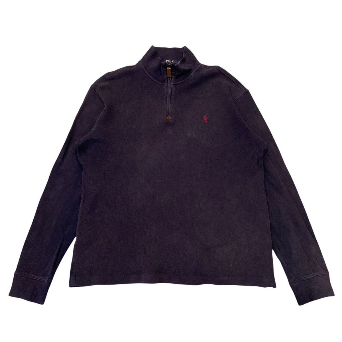 Polo Ralph Lauren Vintage Polo Ralph Lauren Navy Quarter-Zip Pullover Size US M / EU 48-50 / 2 - 1 Thumbnail