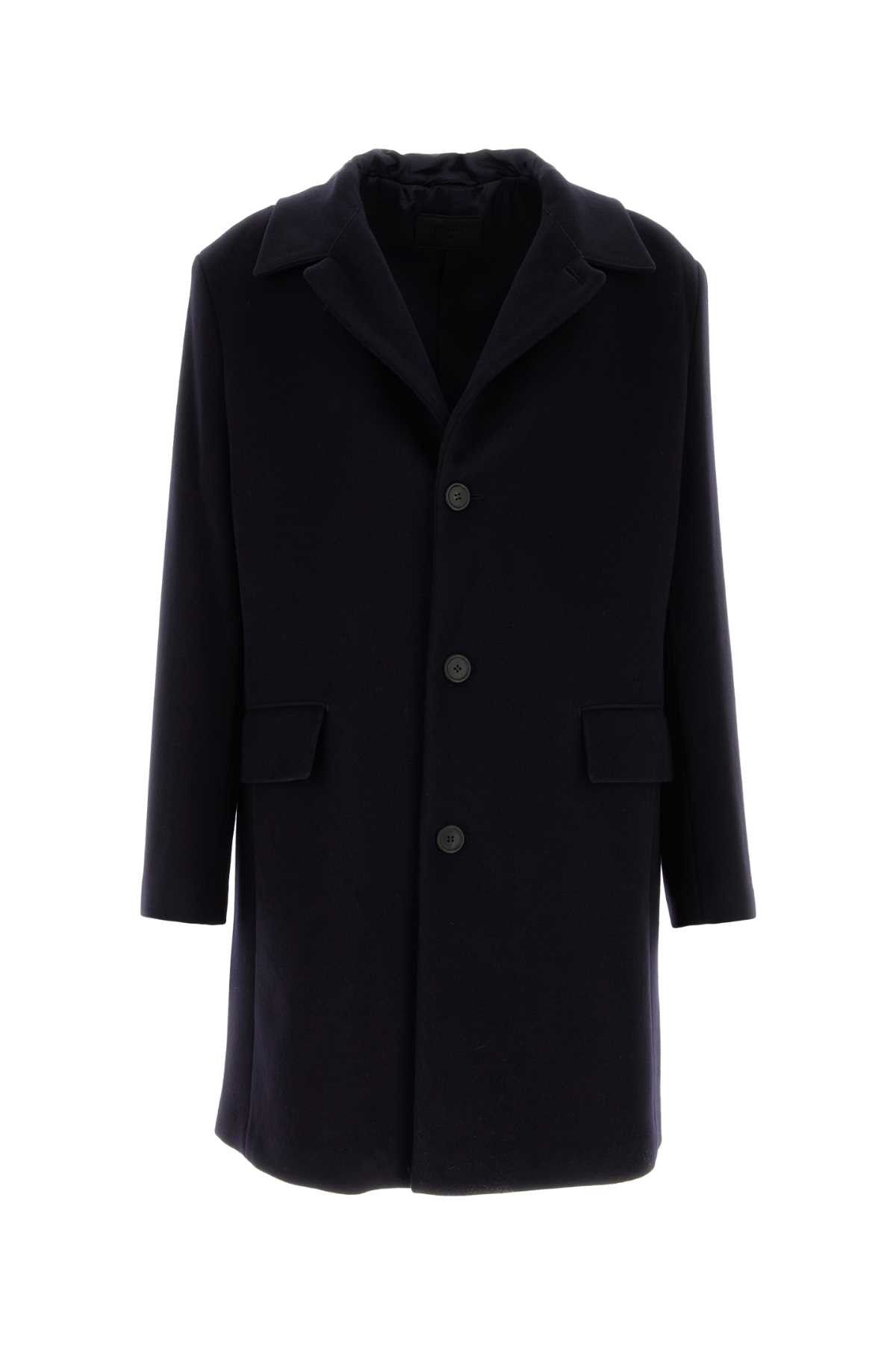 Prada Midnight Blue Wool Blend Coat Size US XL / EU 56 / 4 - 1 Thumbnail