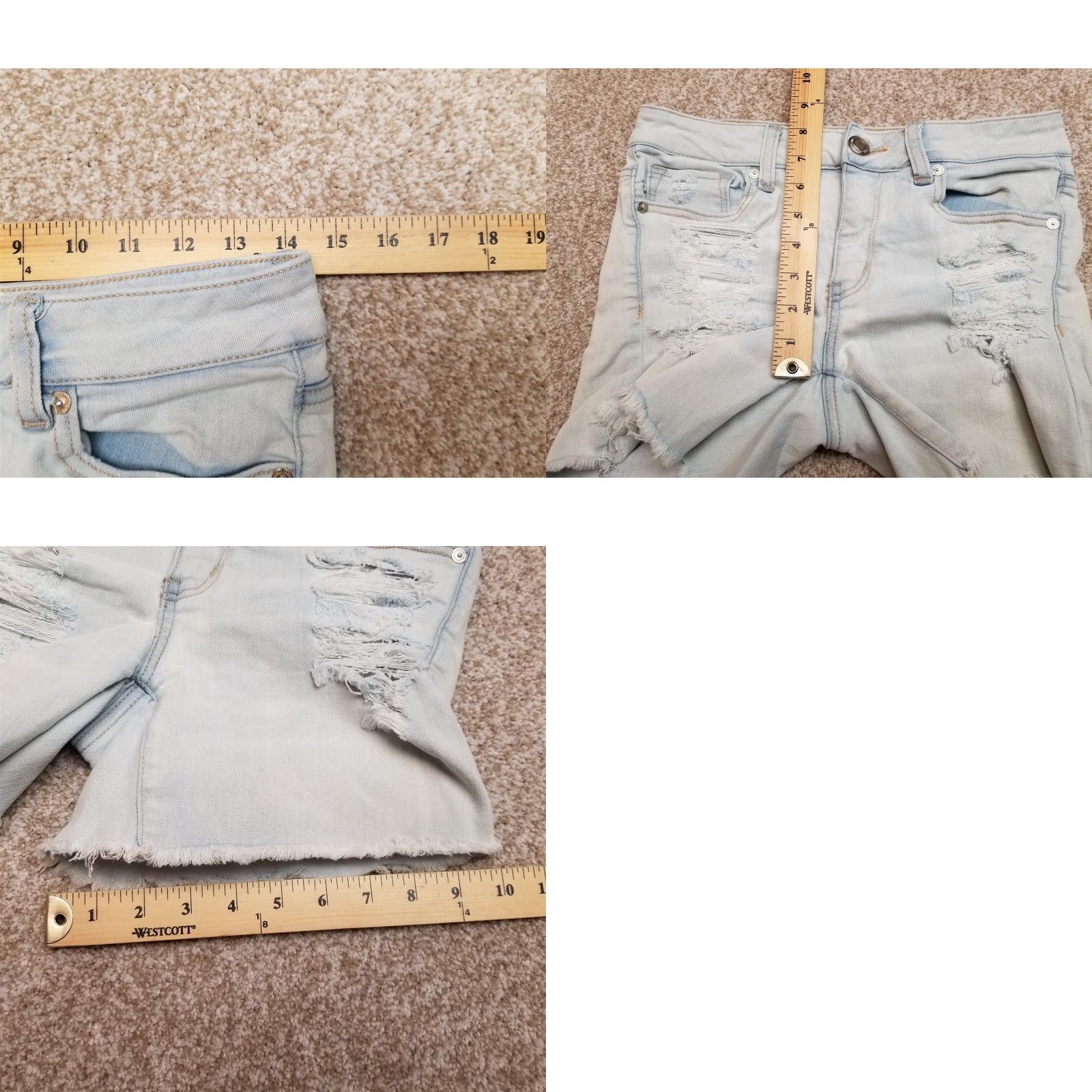 American Eagle Outfitters VINTAGE American Eagle Outfitters Jeans Cut Offs Women 6 Blue Denim NE(X)T Level Stretch Size 28" / US 6 / IT 42 - 8 Thumbnail