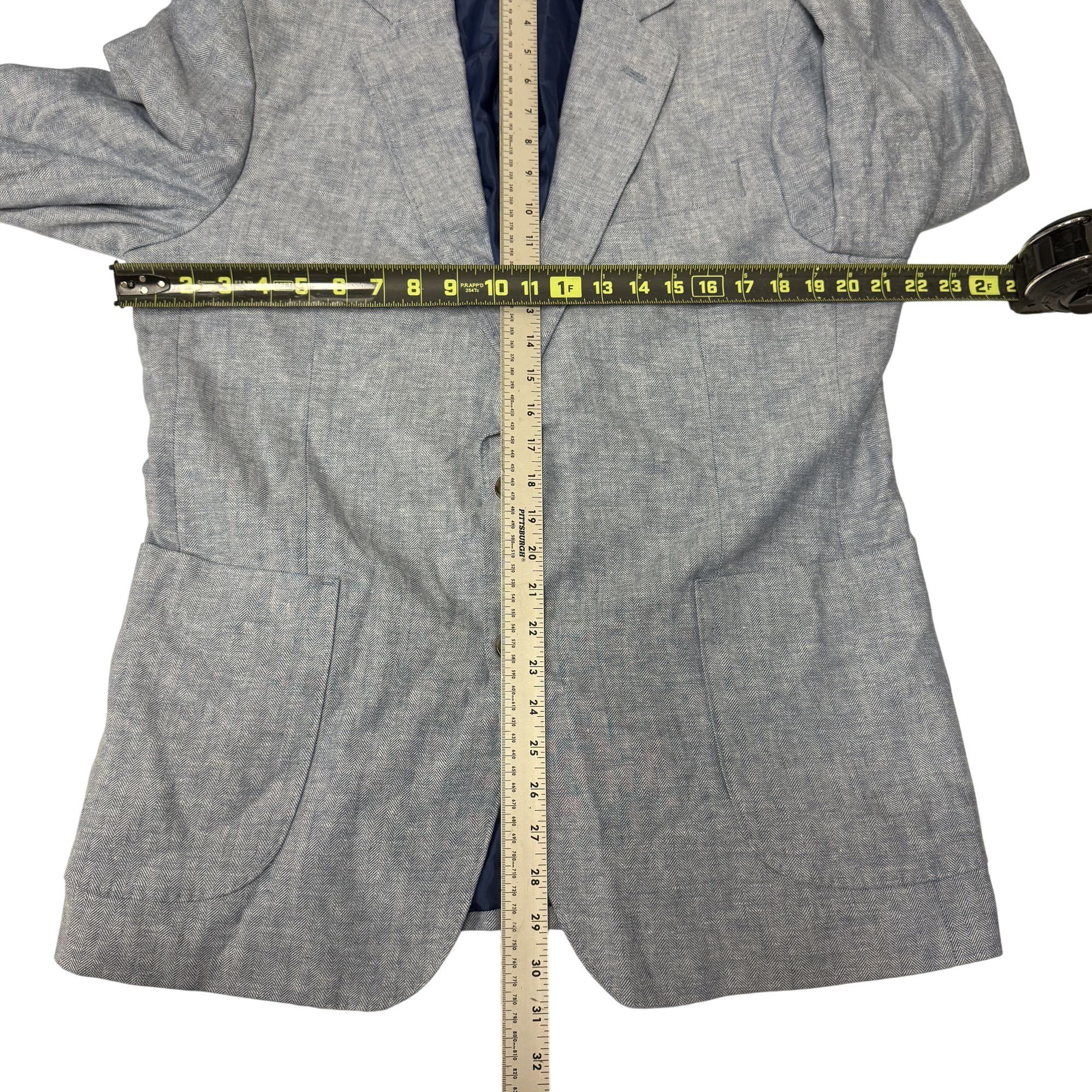 Stafford Stafford Sport Coat HERRINGBONE Linen Classic Fit Jacket Size 44R - 8 Thumbnail