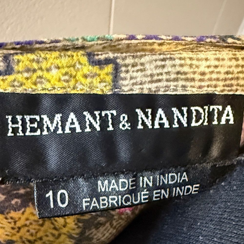 Hemant & Nandita HEMANT & NANDITA Women’s 10 Multicolor Thin Pleated Sequine Size L / US 10 / IT 46 - 2 Thumbnail
